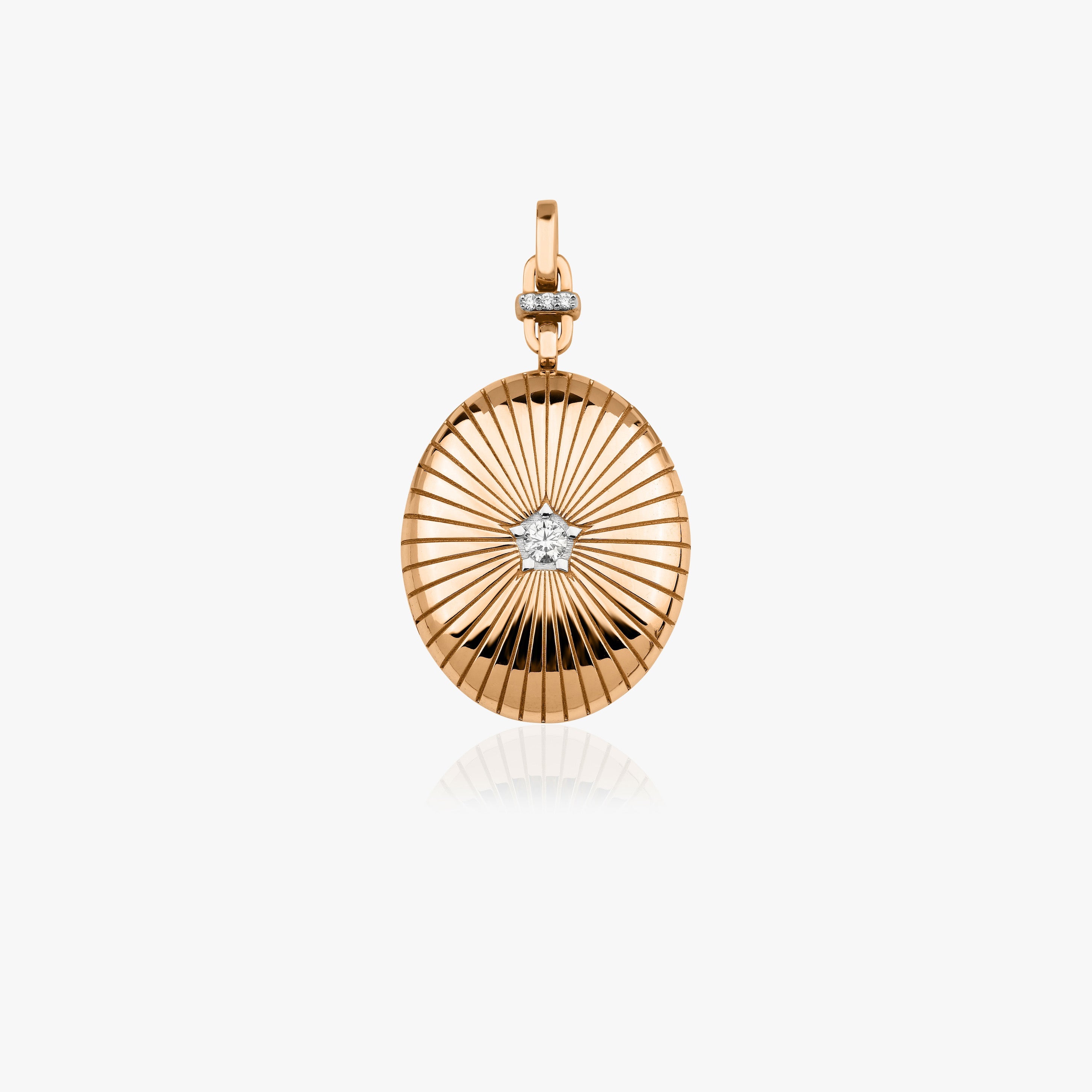 Diamond Star Locket Available in 14K and 18K Gold