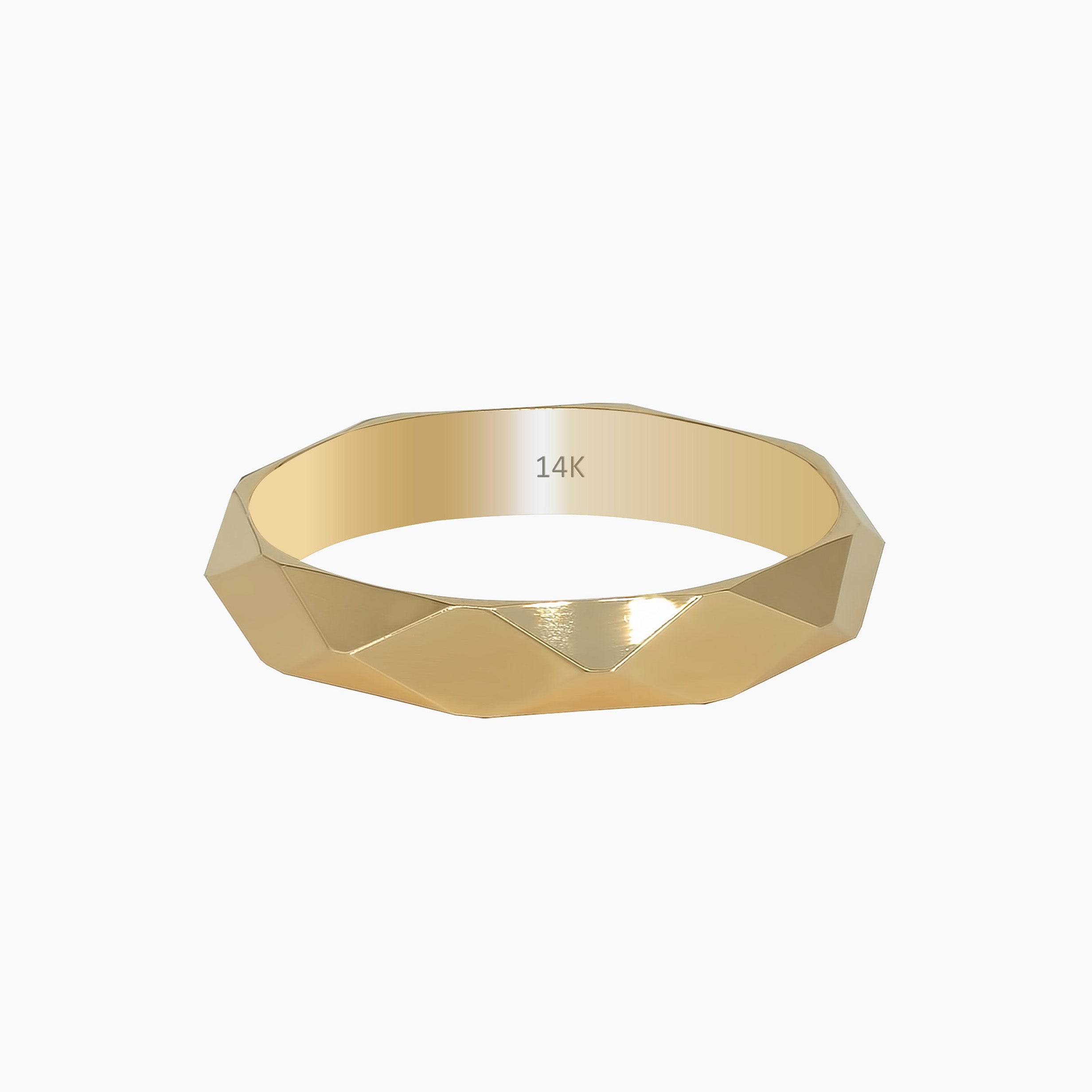 Geometric Modern Band in 14K Gold