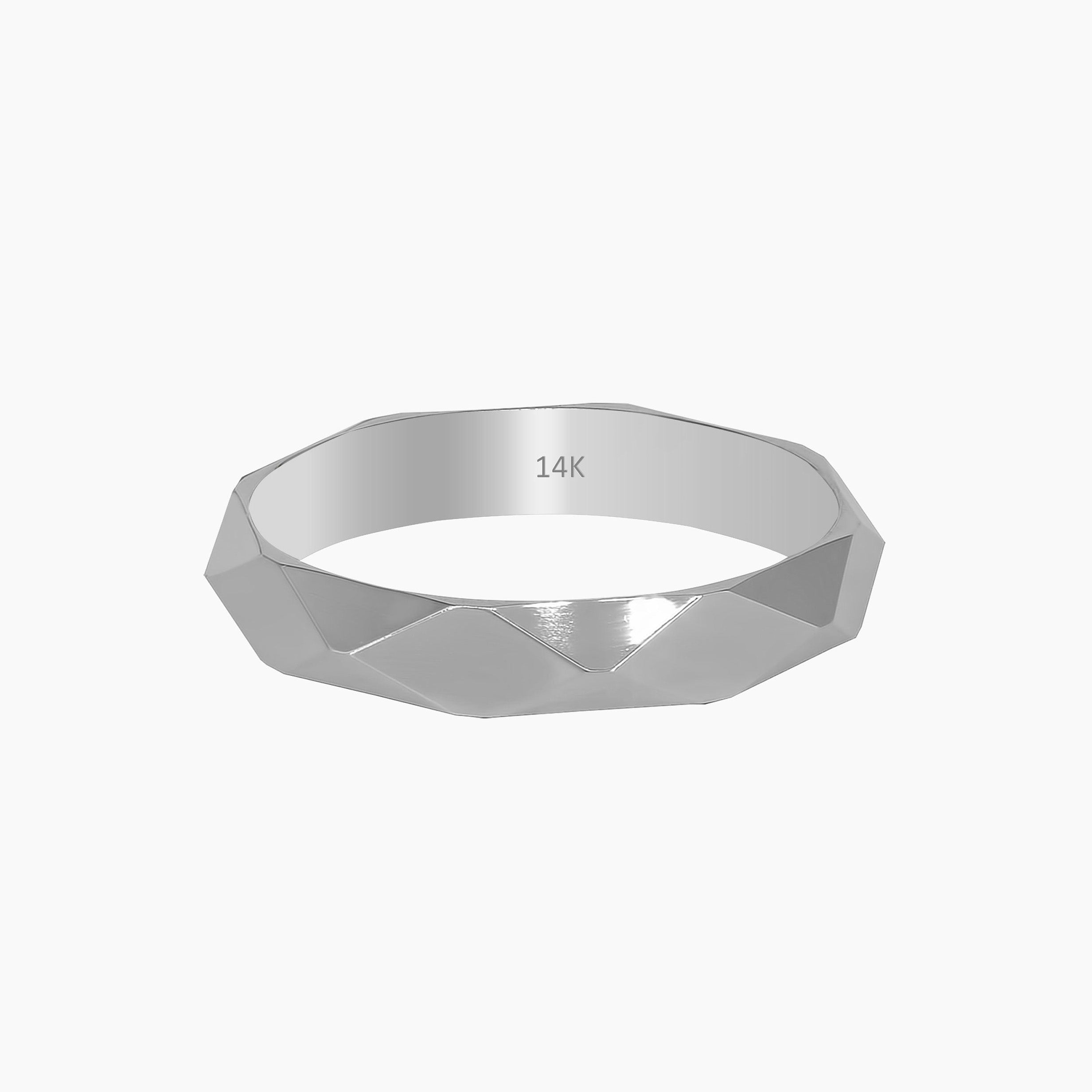 Geometric Modern Band in 14K Gold
