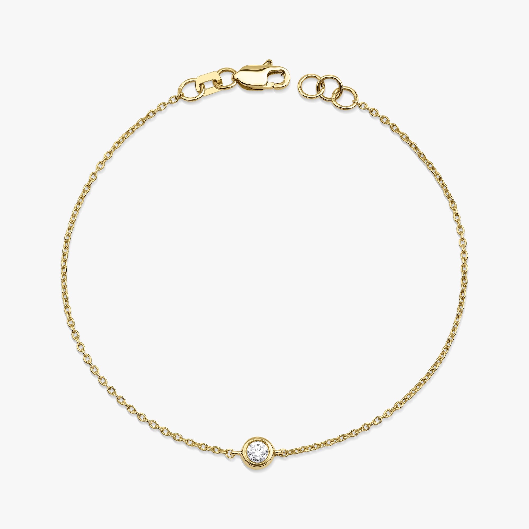 Diamond Solitaire Bracelet Available in 14K and 18K Gold