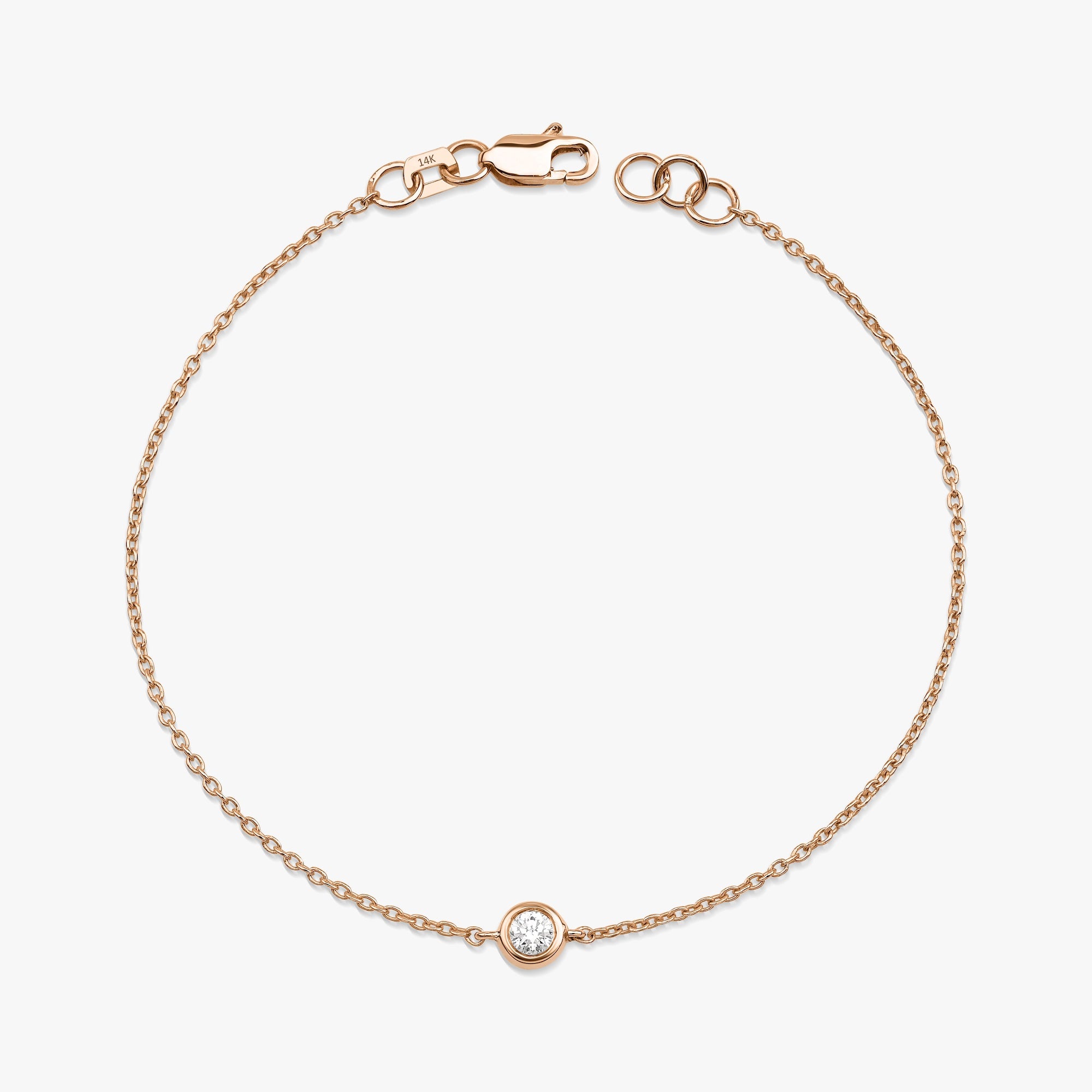 Diamond Solitaire Bracelet Available in 14K and 18K Gold