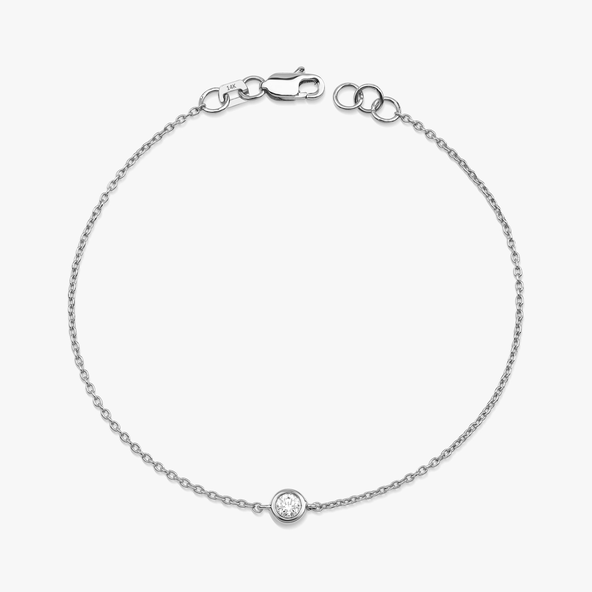 Diamond Solitaire Bracelet Available in 14K and 18K Gold