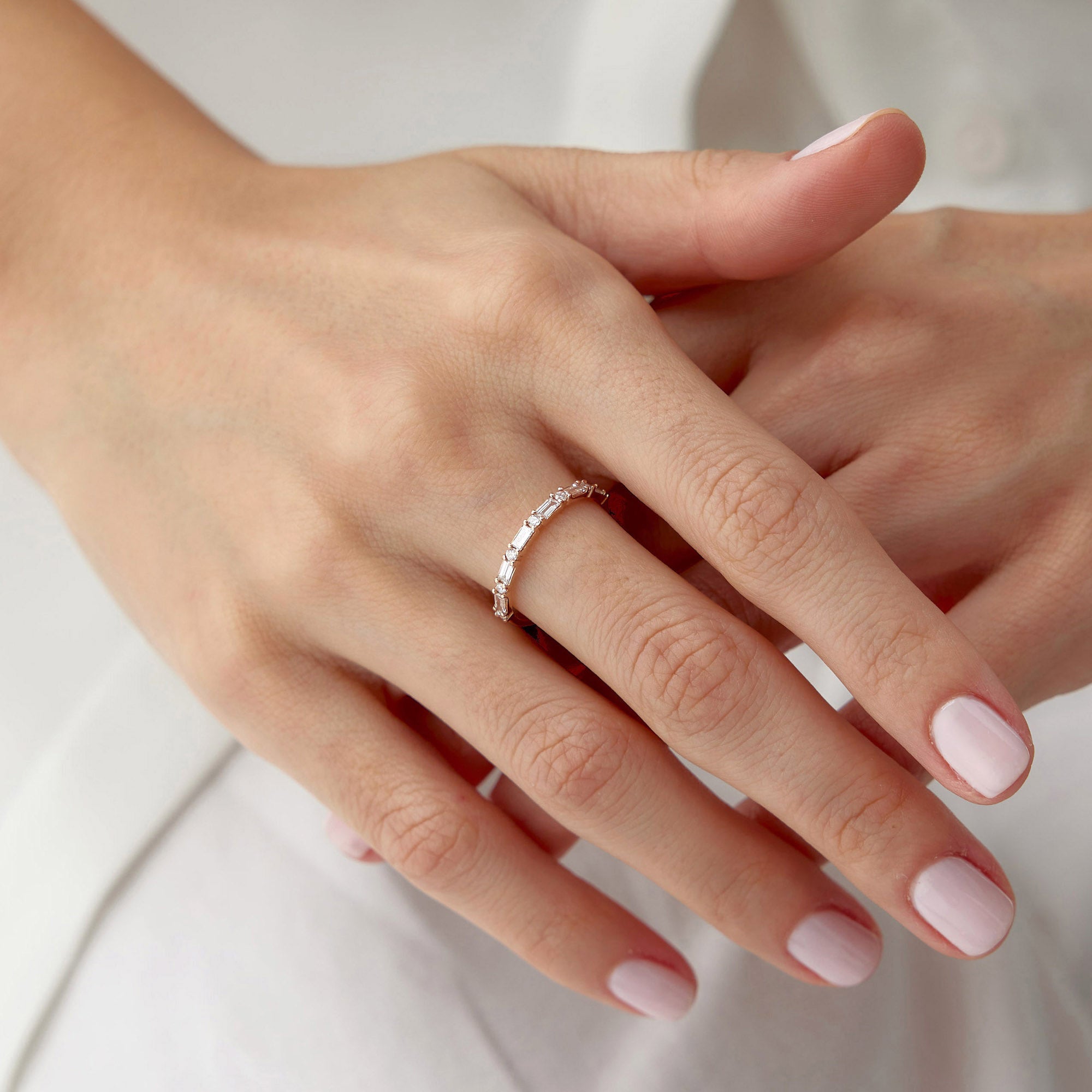 Diamond Half Eternity Ring in 14K Gold