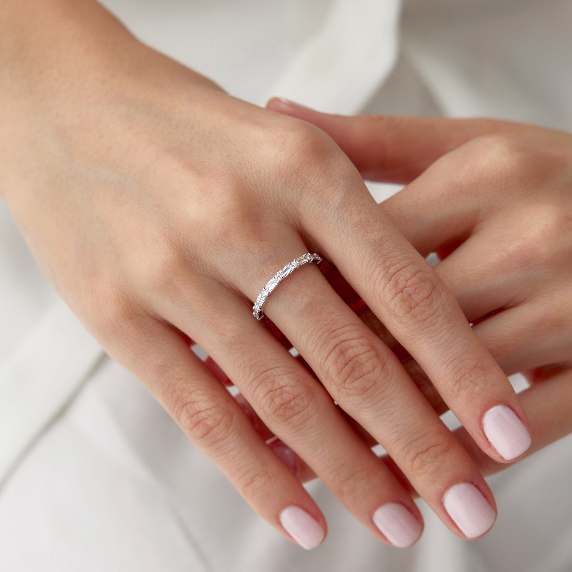 Diamond Half Eternity Ring in 14K Gold