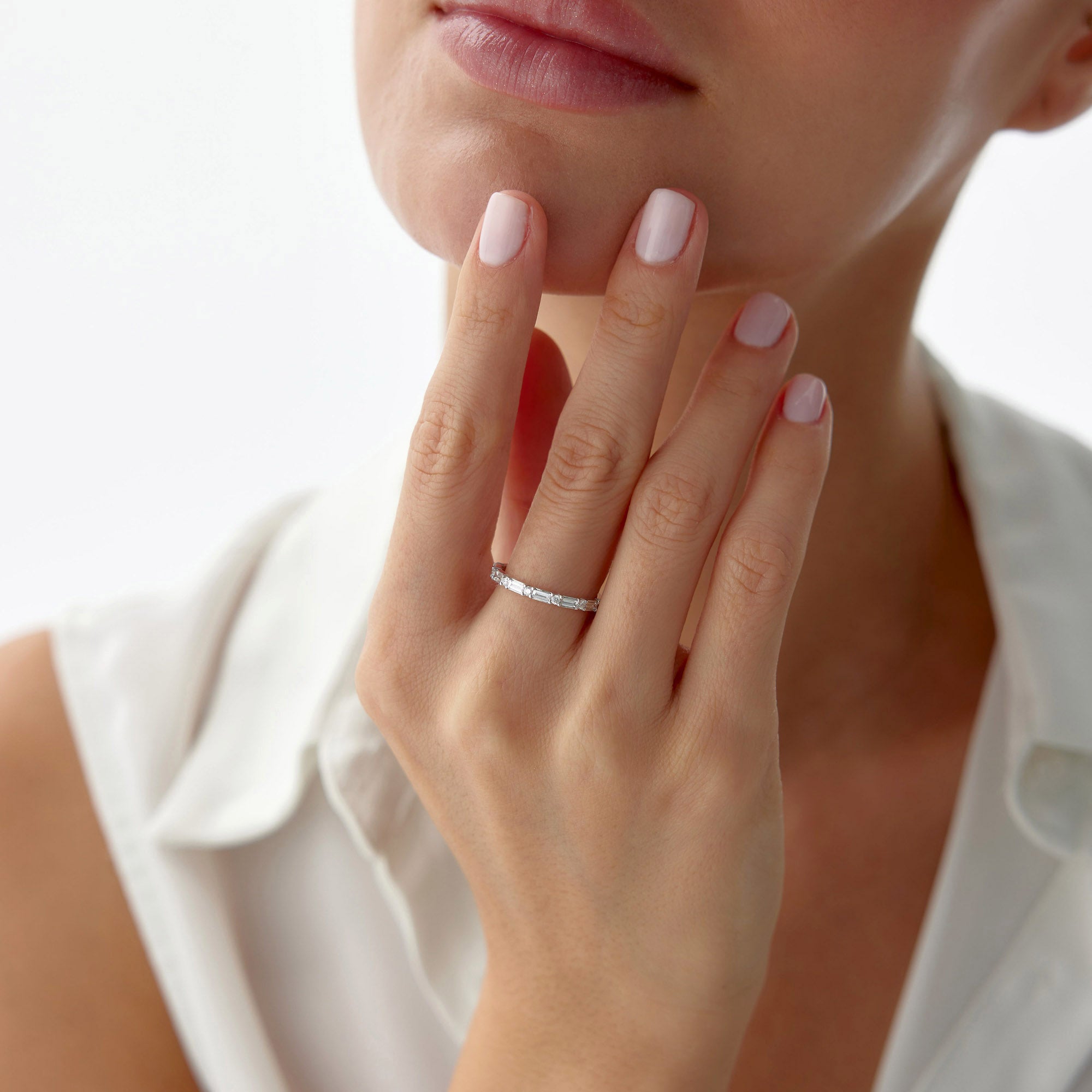 Diamond Half Eternity Ring in 14K Gold