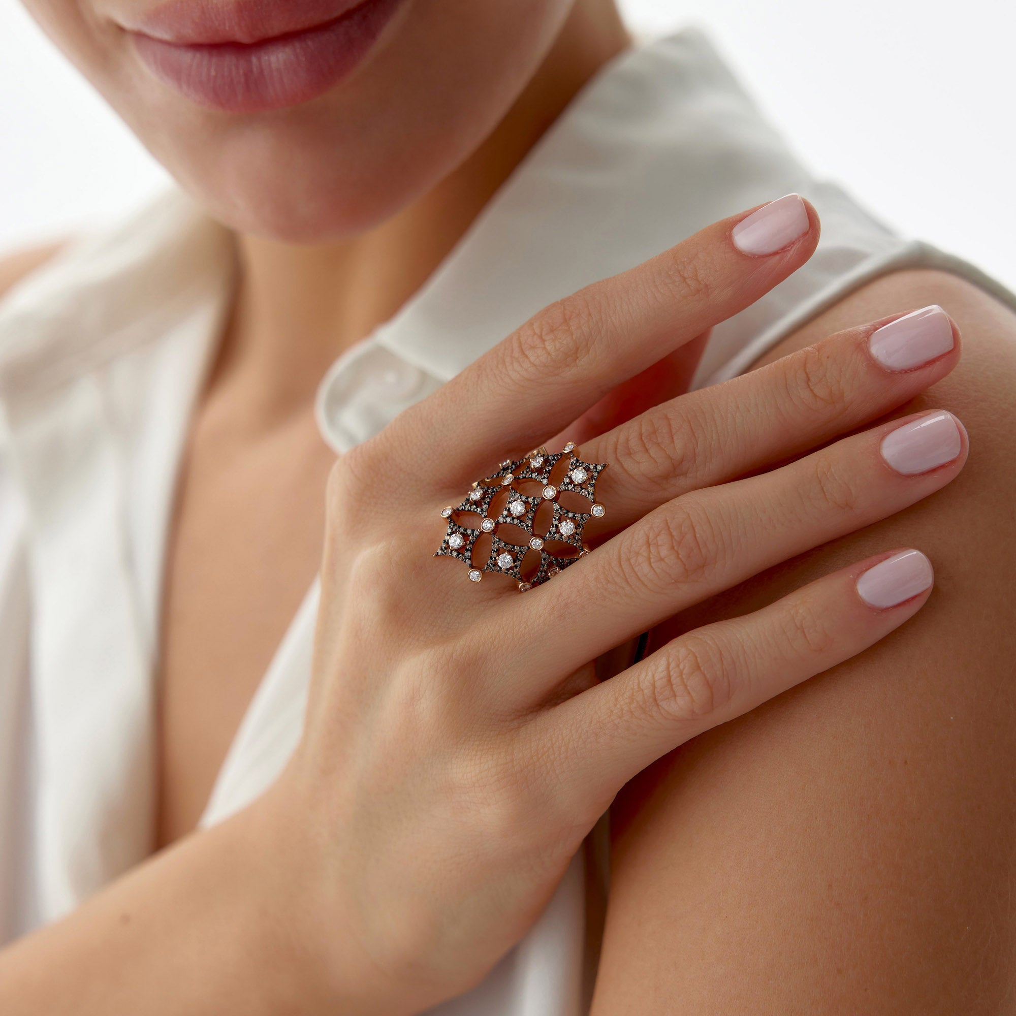 Chocolate Diamond Ring in 14K Gold / Dark Queen