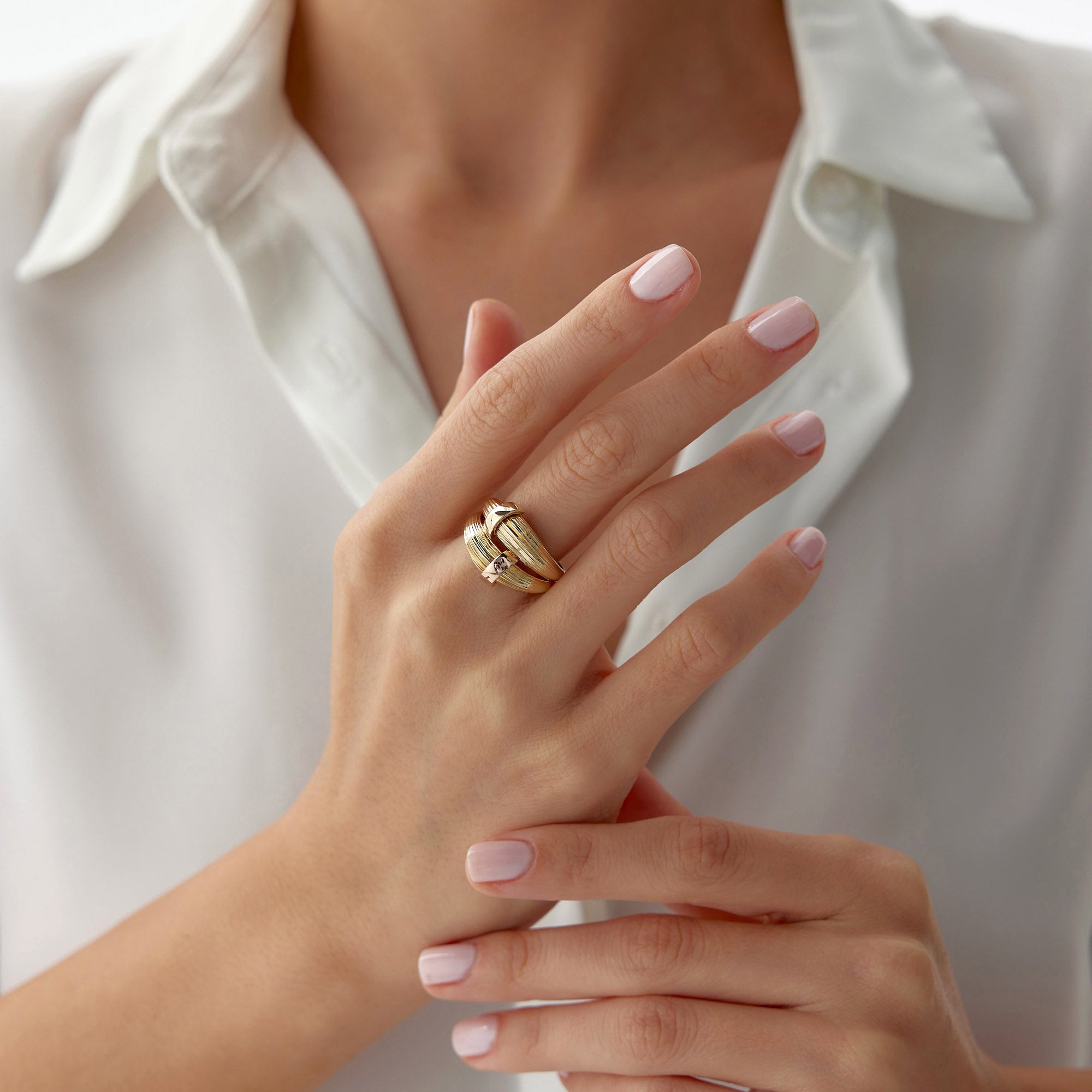 Two Tone Forever Together Ring in 14K Gold