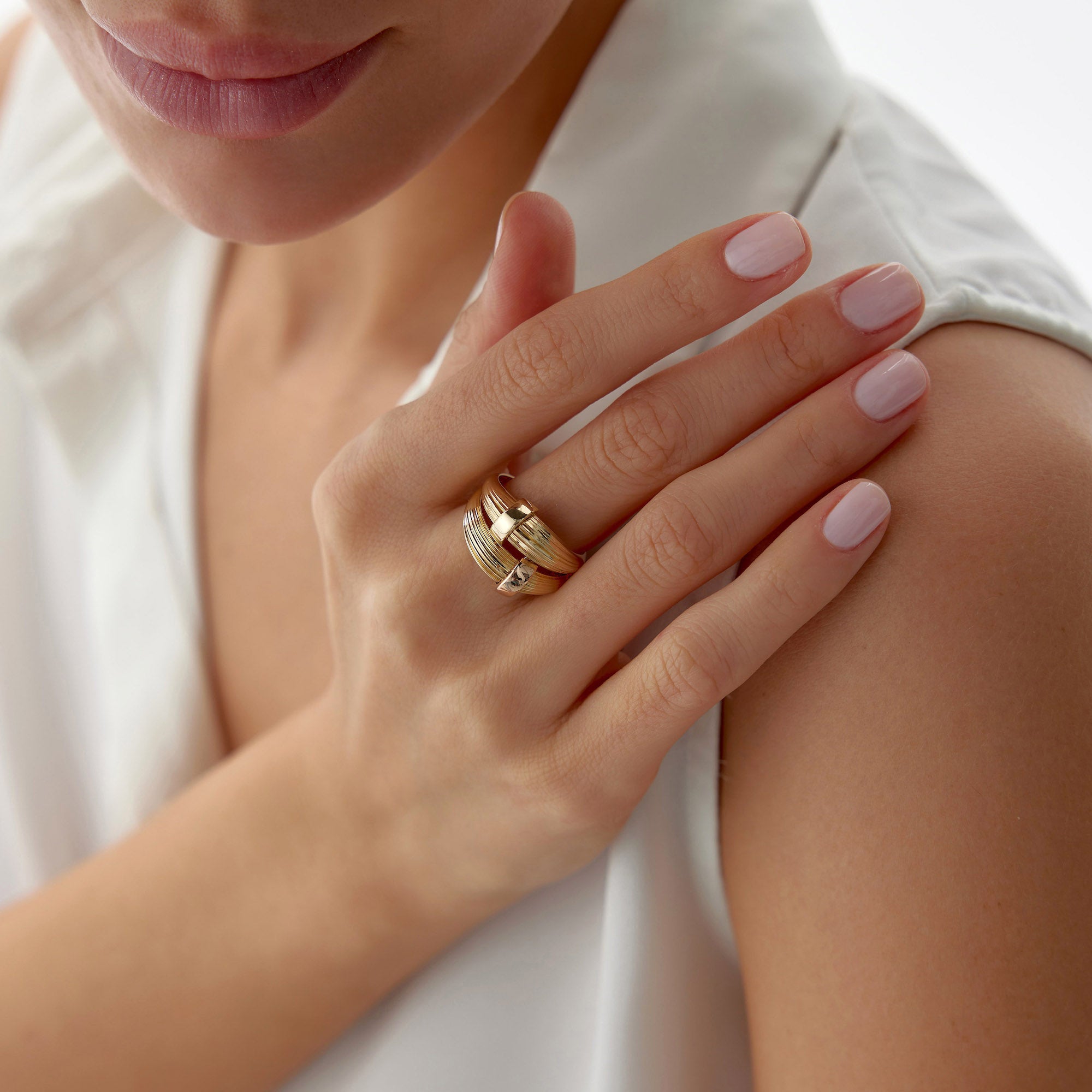 Two Tone Forever Together Ring in 14K Gold
