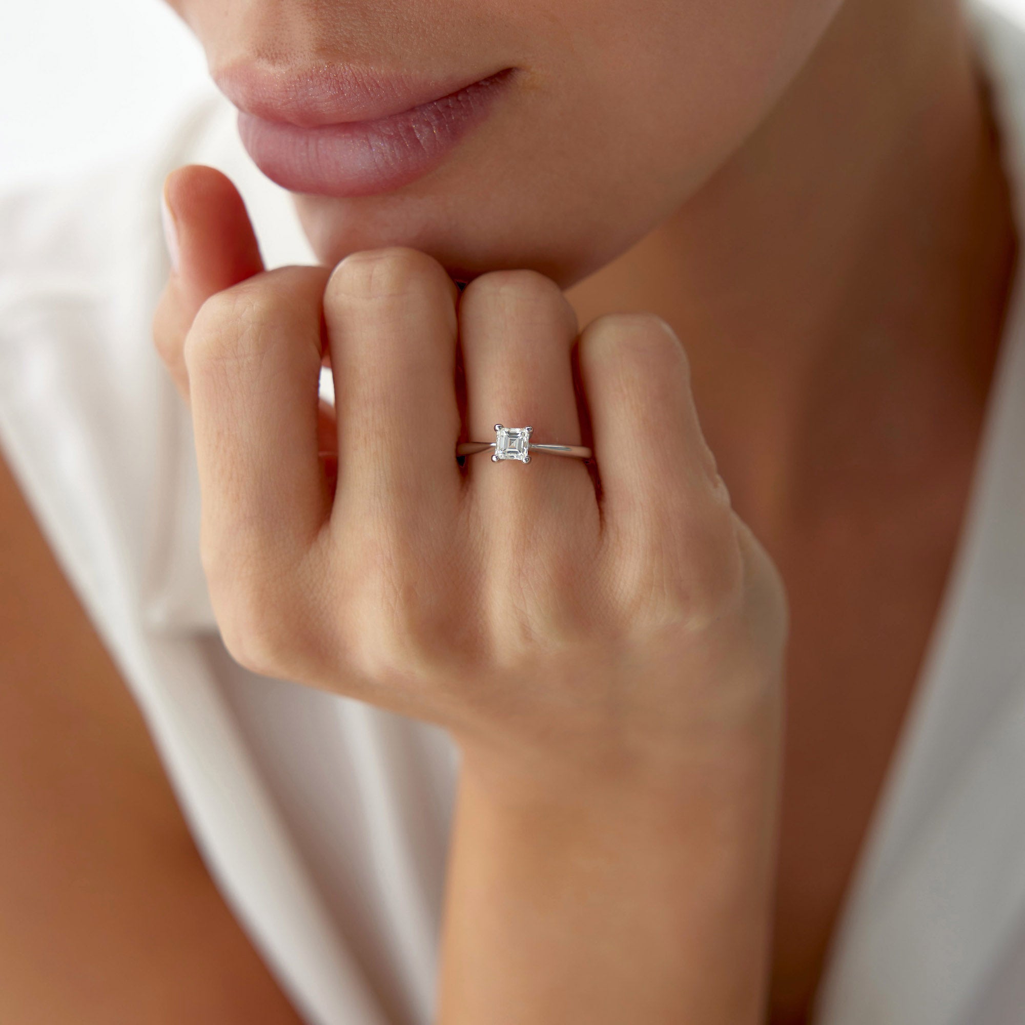 Princess Cut Solitaire Diamond Ring