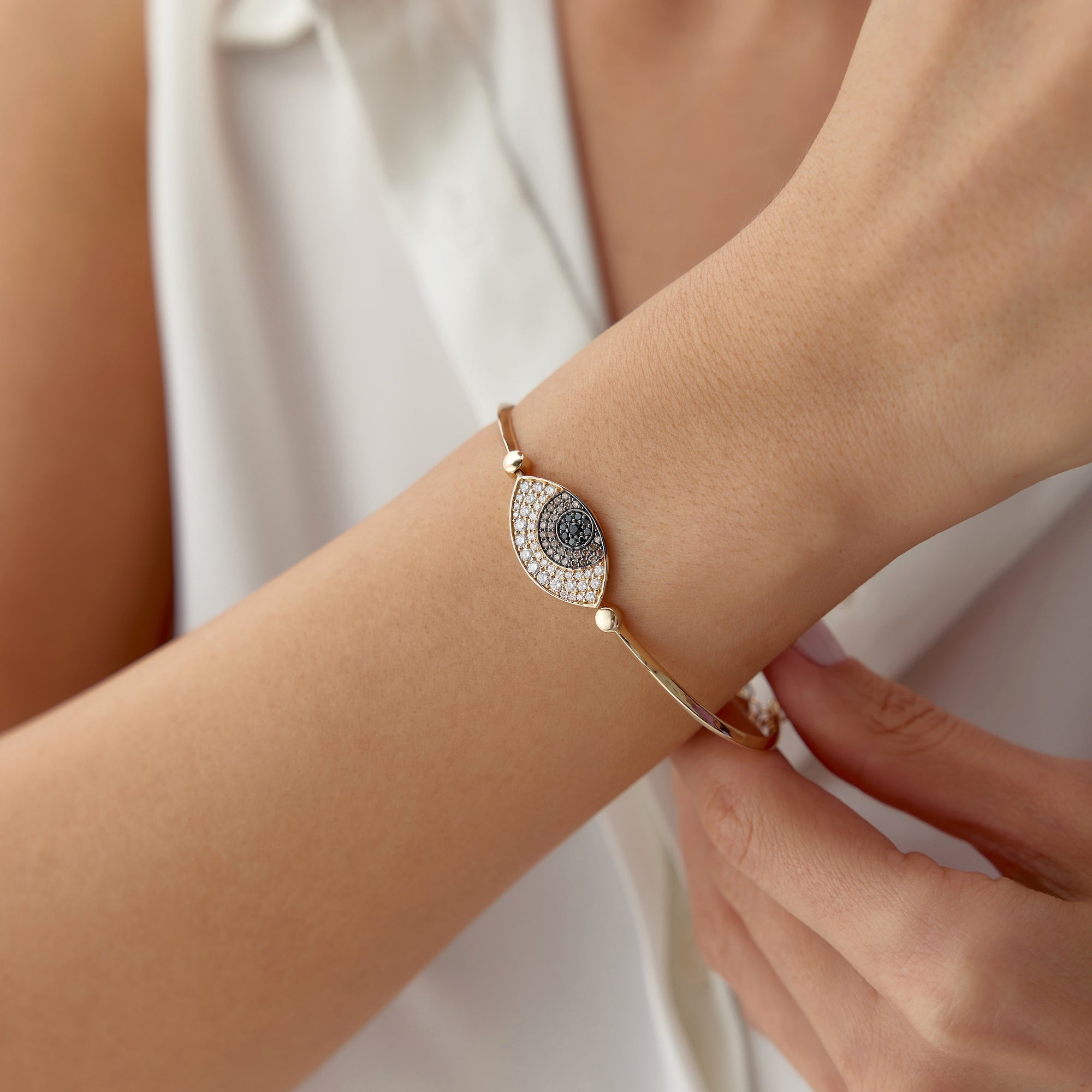 Evil Eye Bangle Bracelet