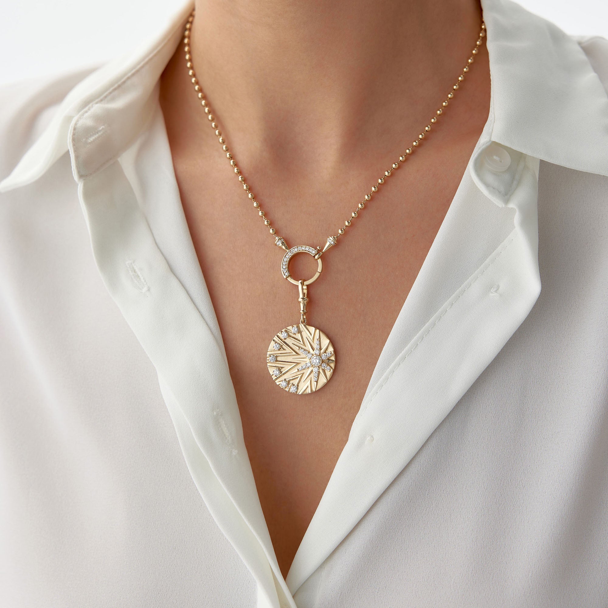 Diamond Eternal Star Medallion Pendant