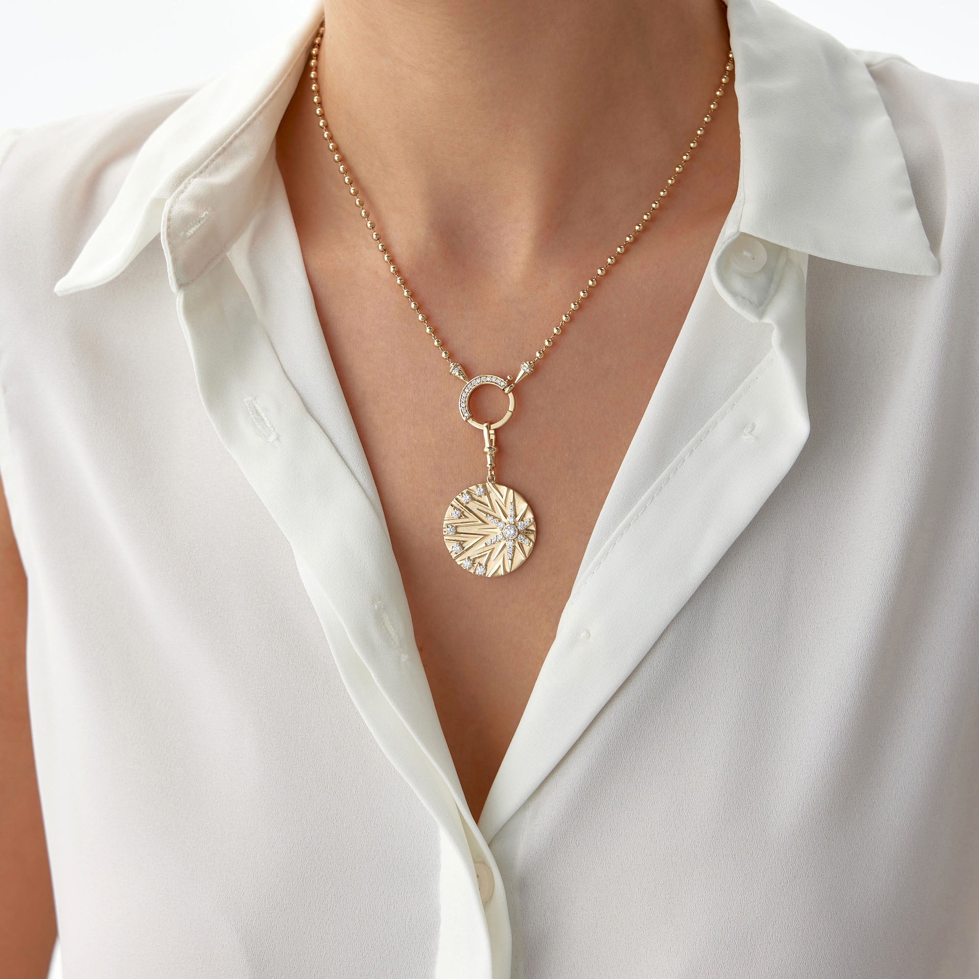 Diamond Eternal Star Medallion Pendant