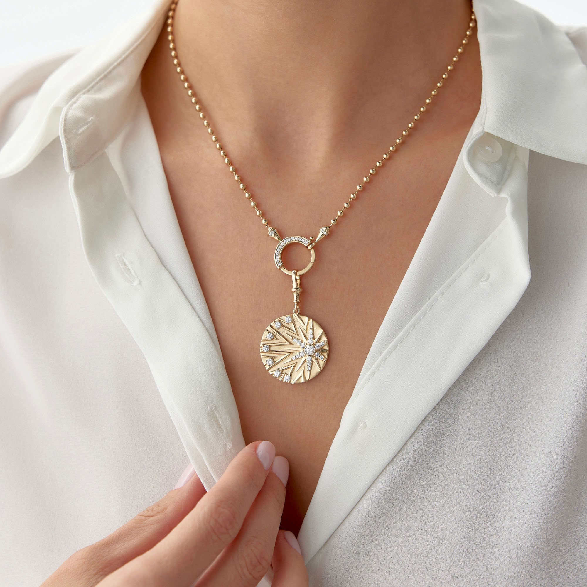 Diamond Eternal Star Medallion Pendant