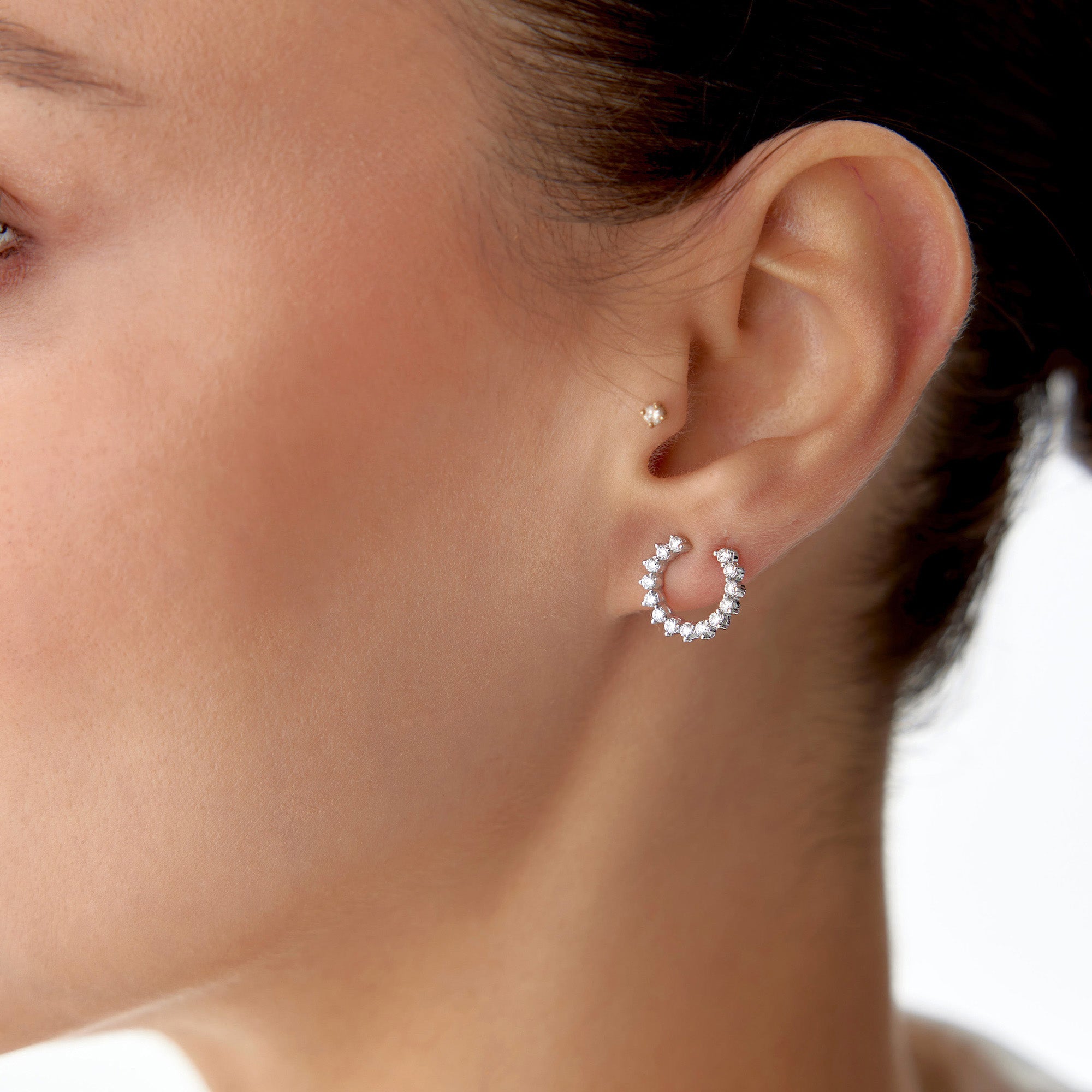 Eternal Winter Sun Diamond Earrings Available in 14K and 18K Gold