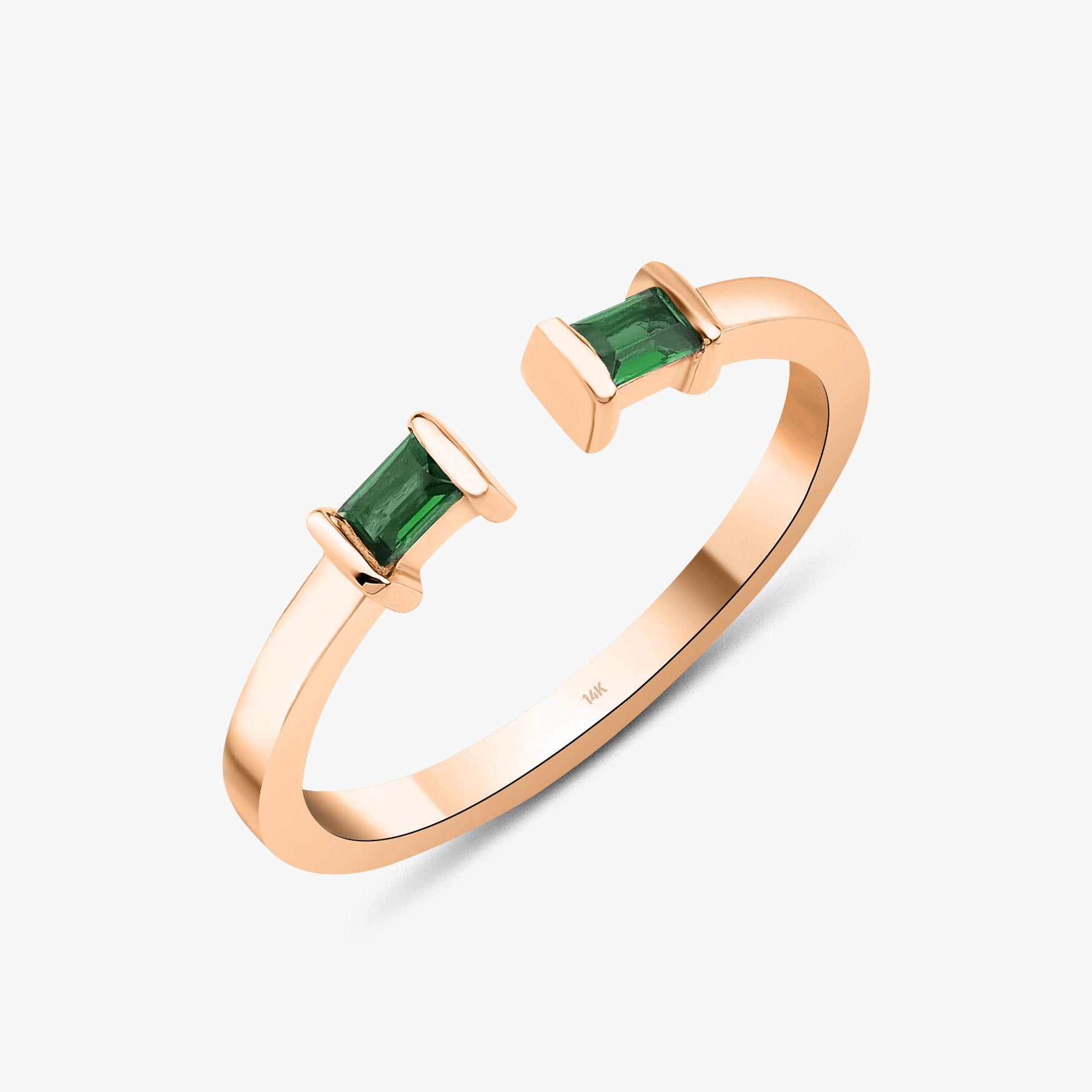 Open Cuff Ring in 14K Gold