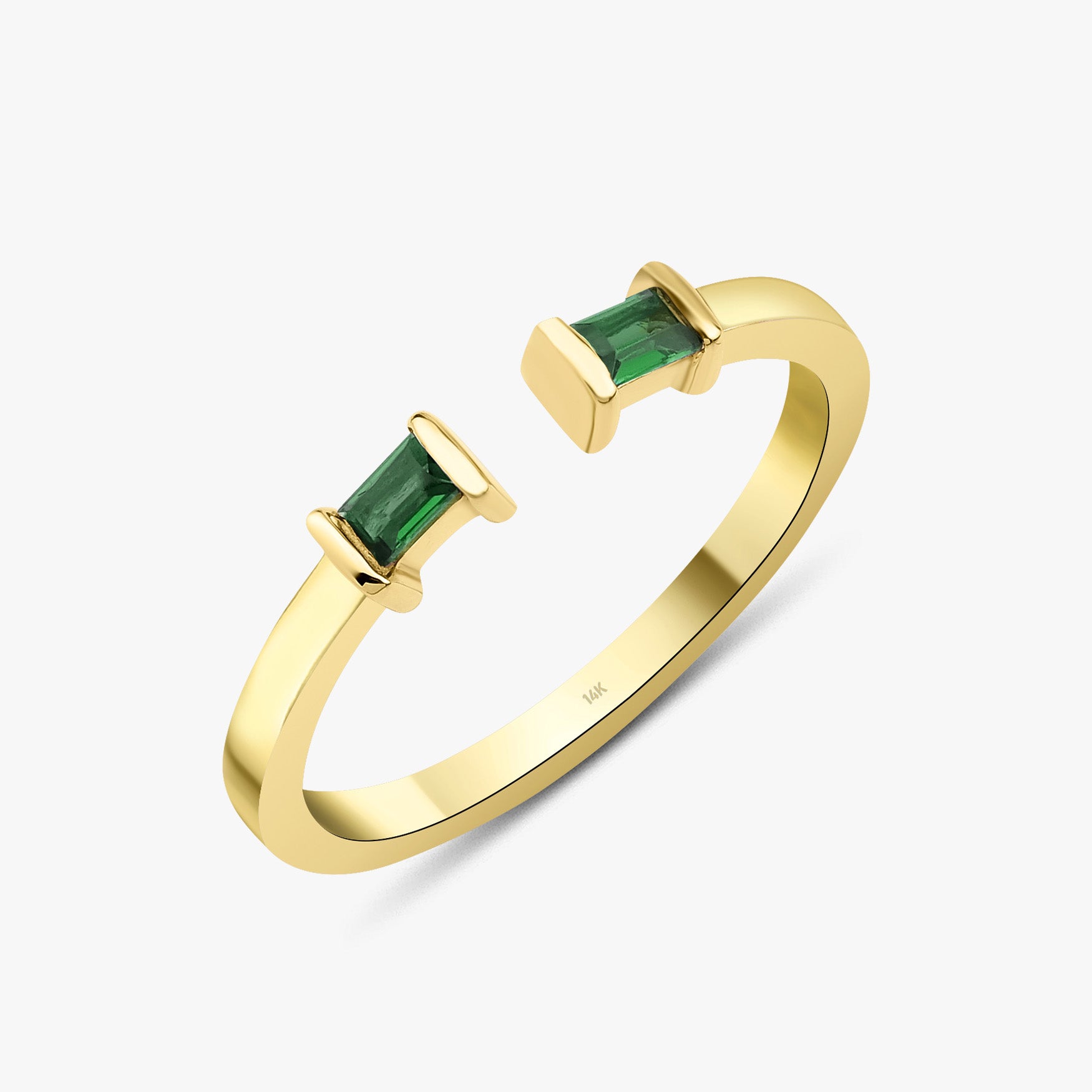 Open Cuff Ring in 14K Gold