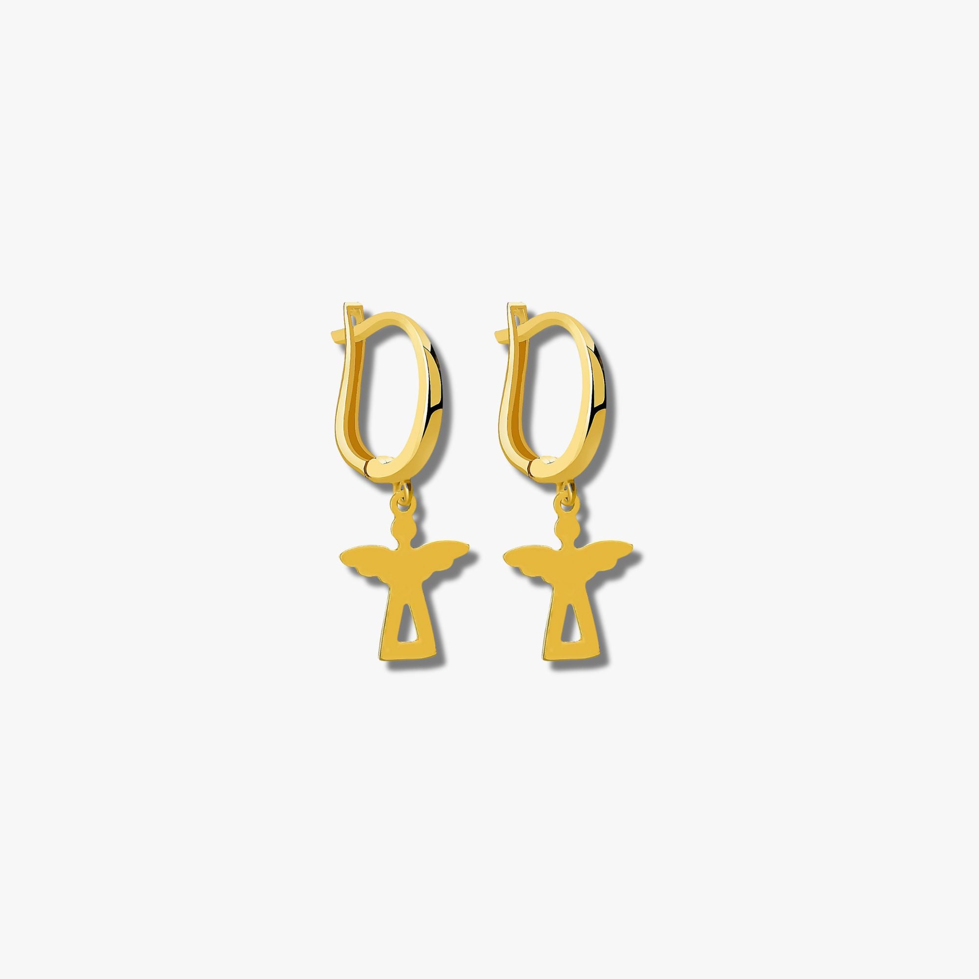 Angel Hoops in 14K Gold