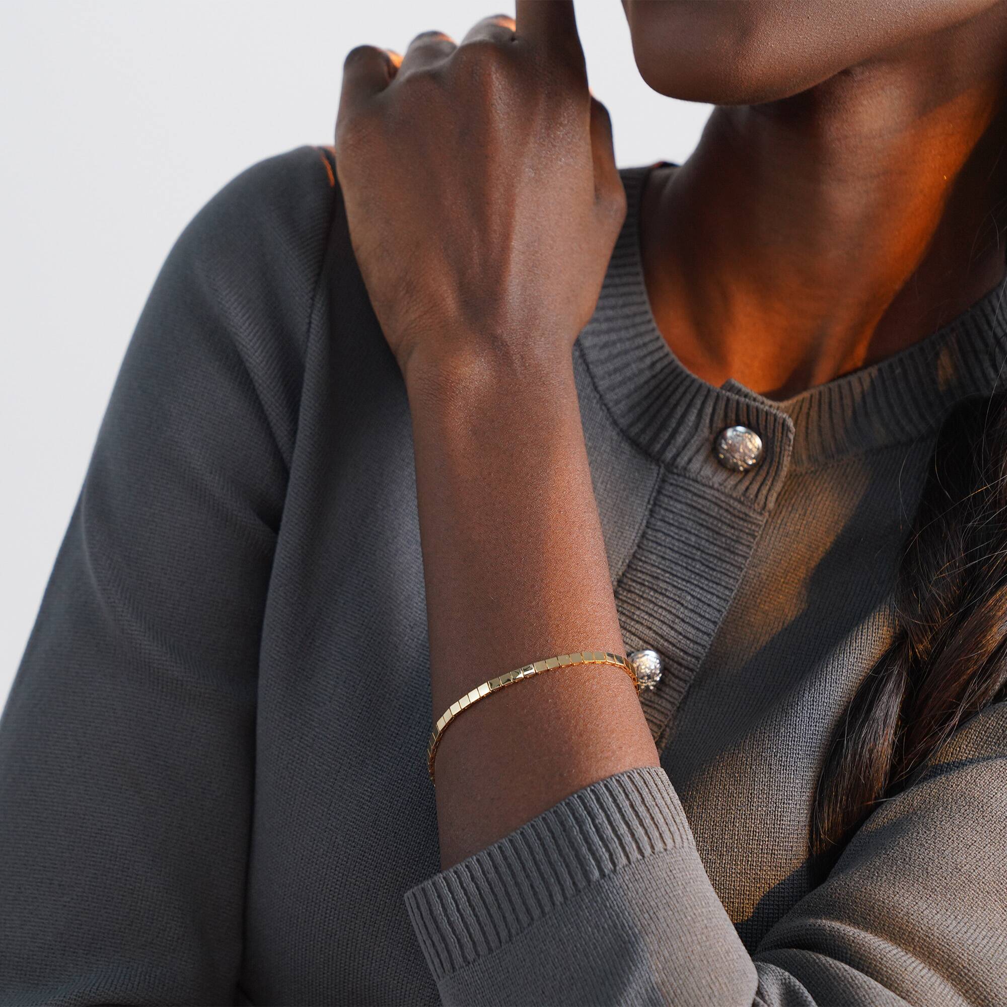 Modern Box Chain Bracelet in 14K Gold