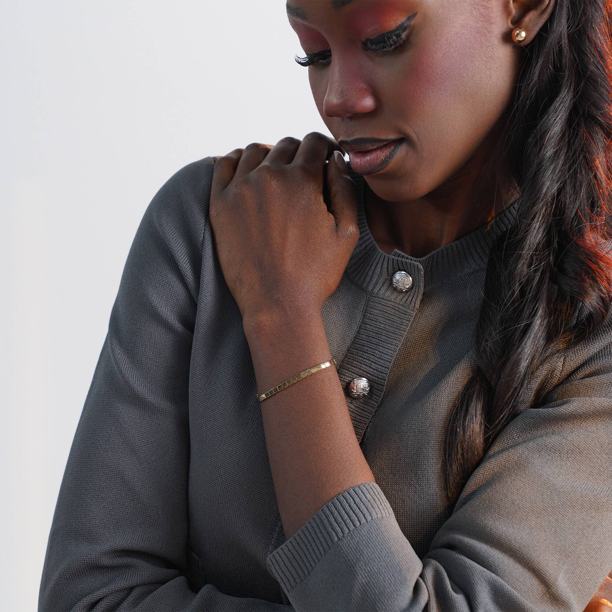 Modern Box Chain Bracelet in 14K Gold