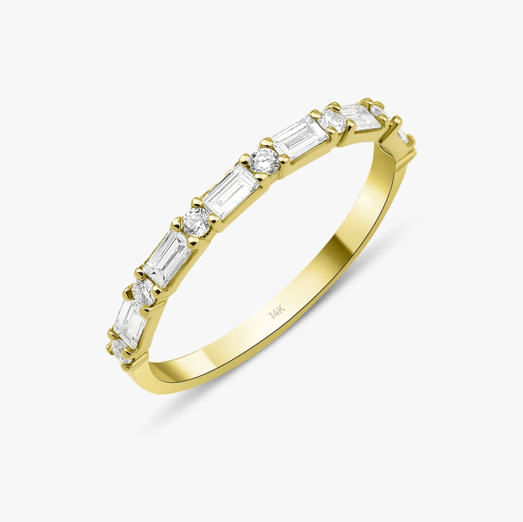 Diamond Half Eternity Ring in 14K Gold