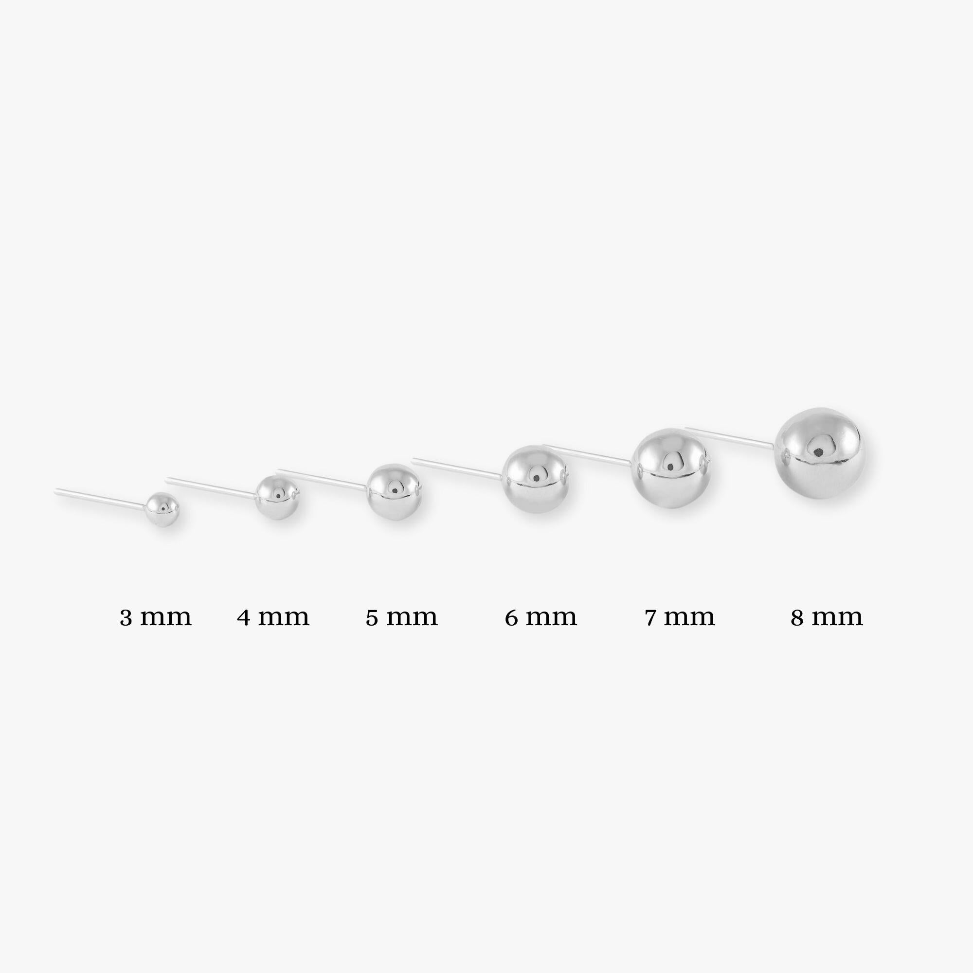 (Single) Sphere Stud in 14K Gold