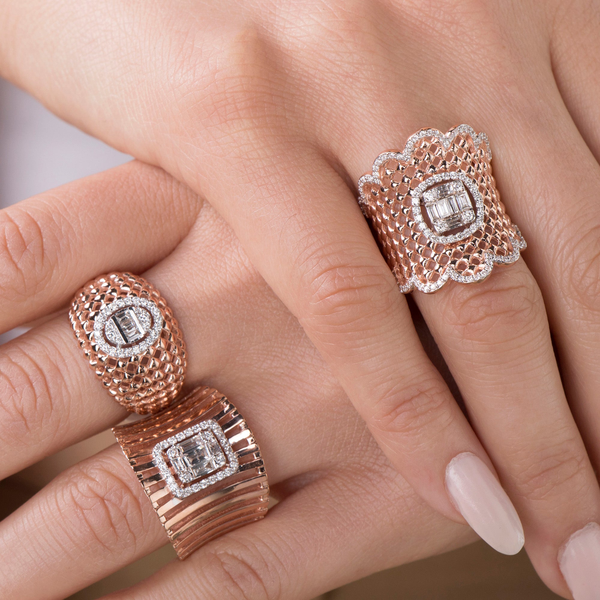 Diamond Crown Ring in 14K Gold