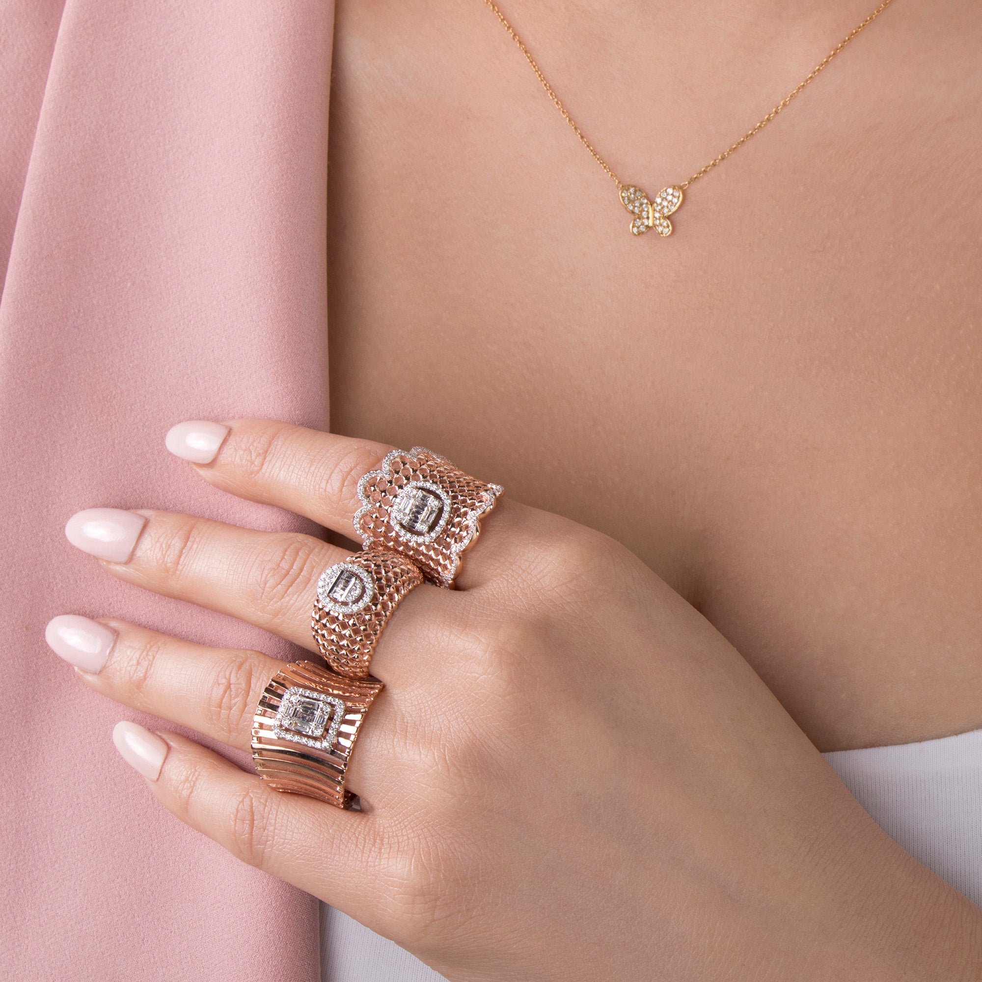 Diamond Crown Ring in 14K Gold