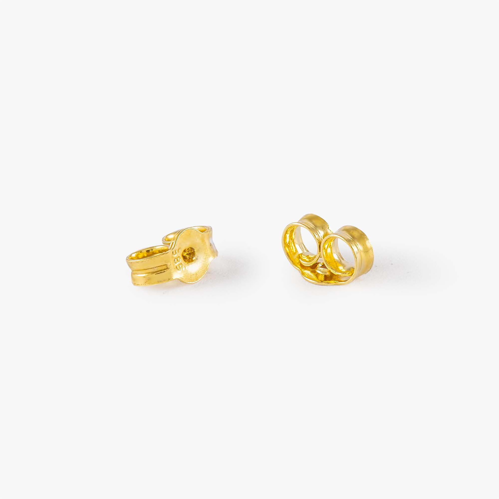 Mini Navy Blue Evil Eye Studs in 14K Gold