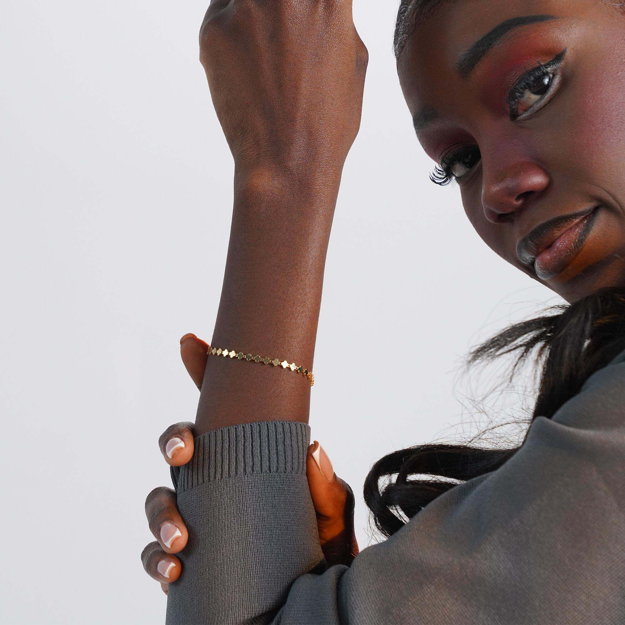 Clover Chain Bracelet in 14K Gold