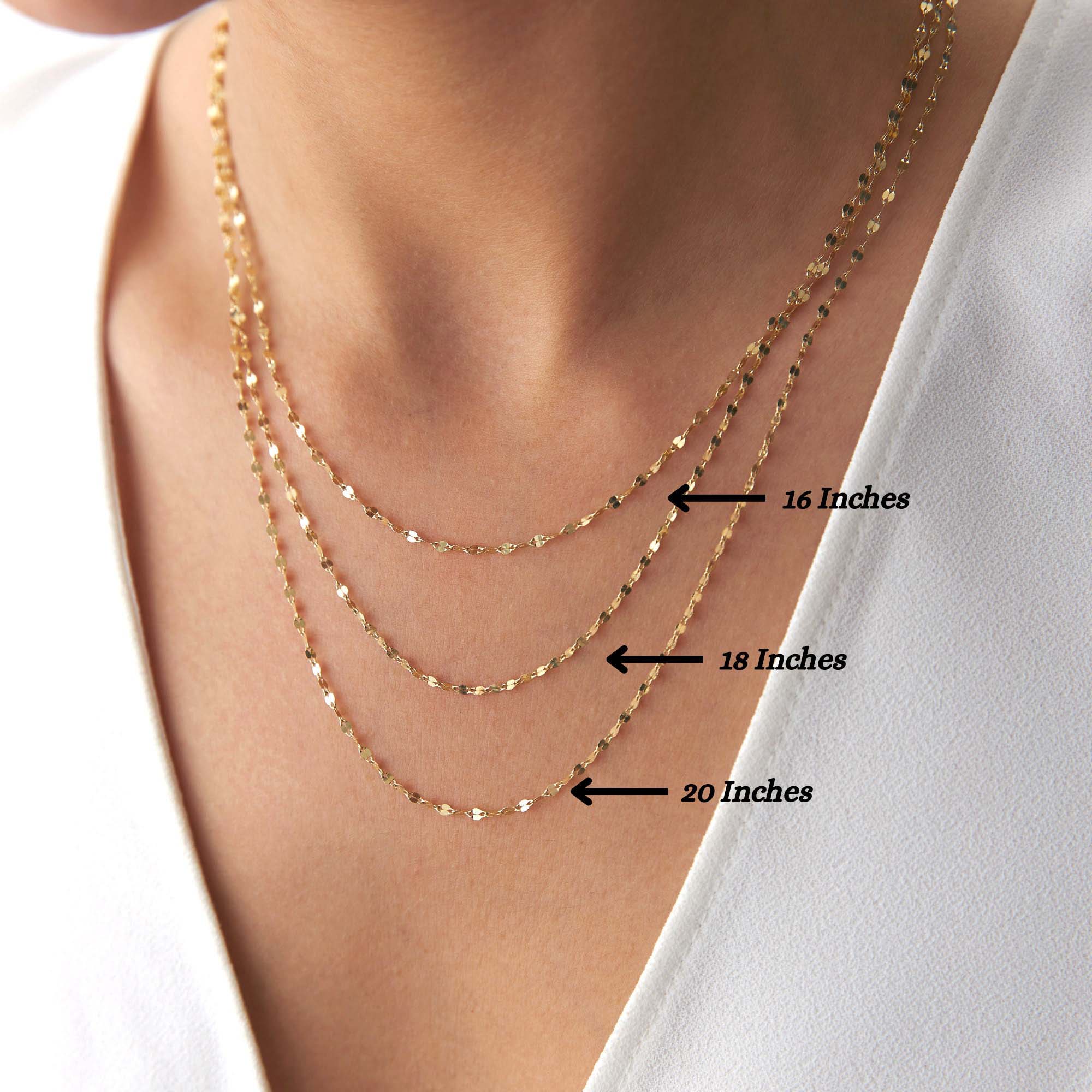Diamond Polaris Necklace With Glitter Chain in 14K Gold