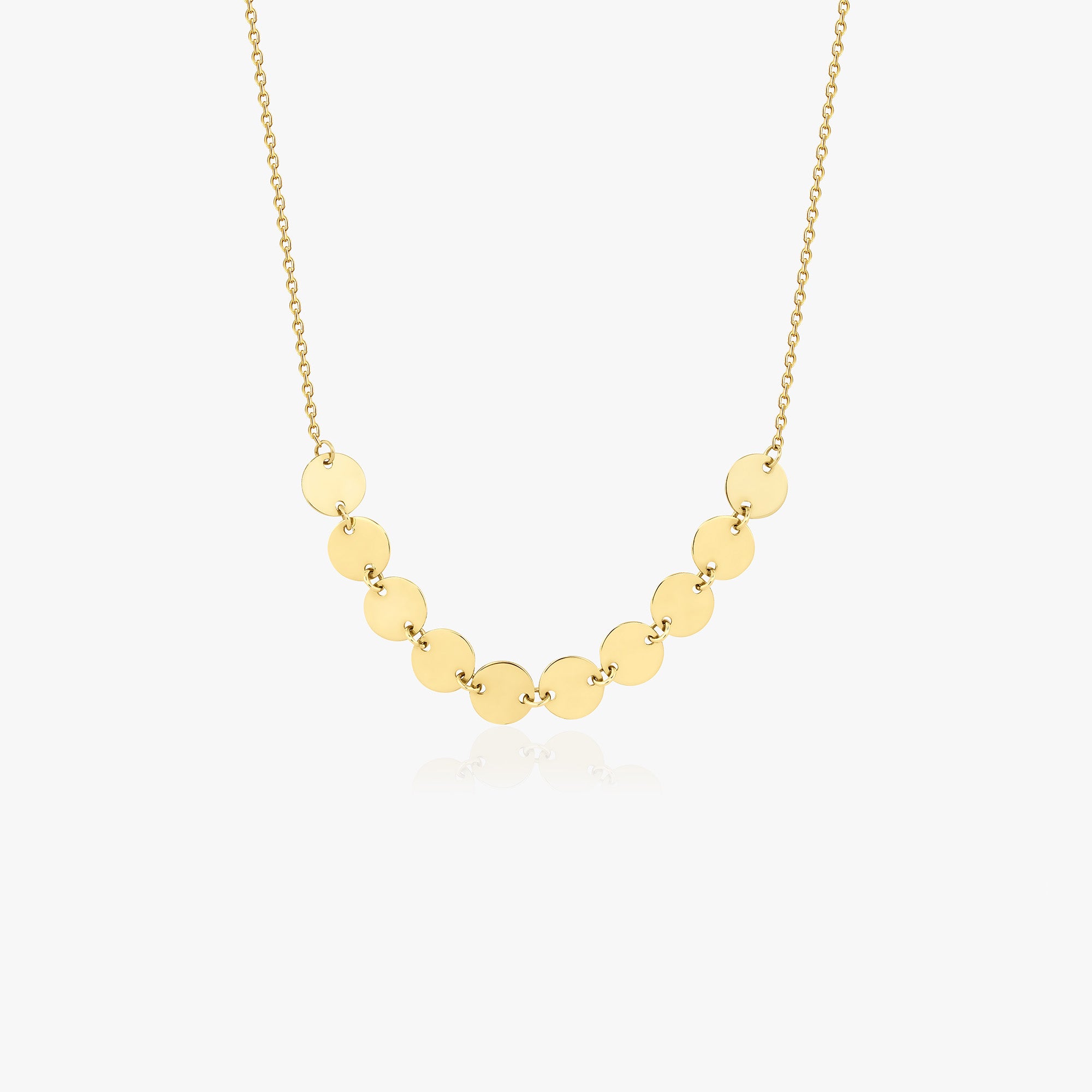 Circle Layering Necklace in 14K Gold