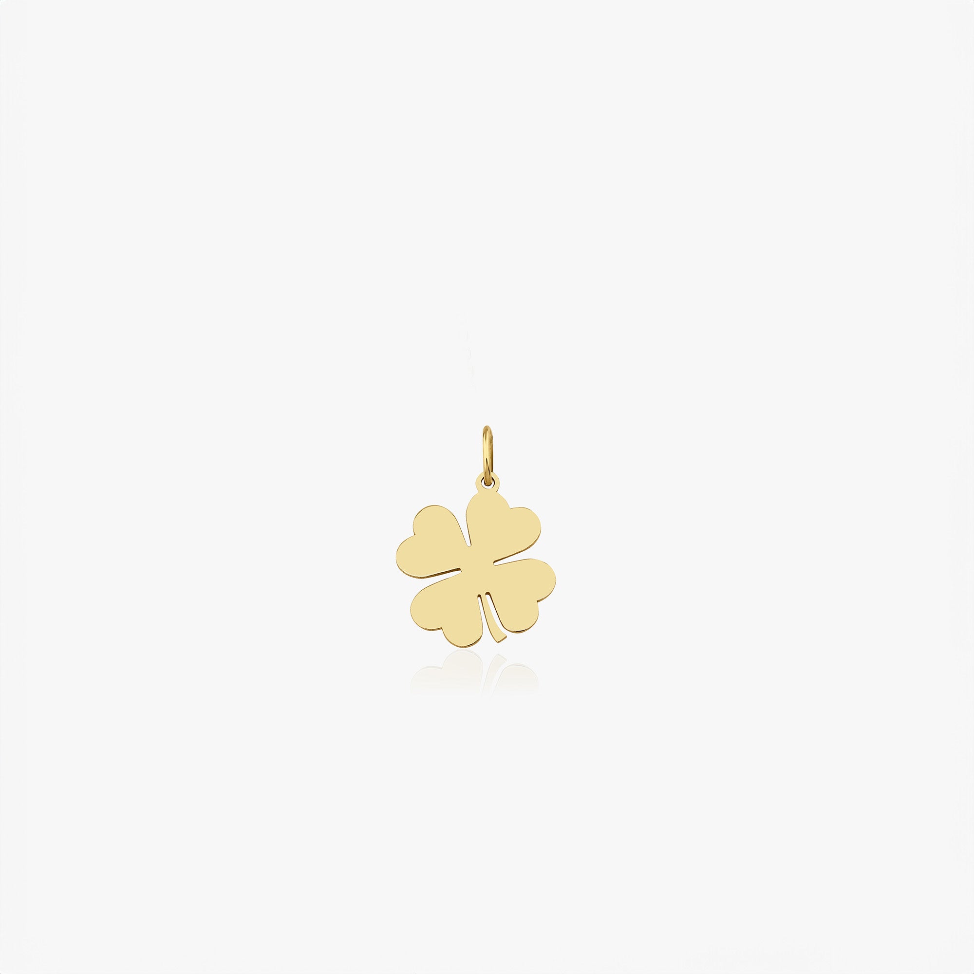 Fortune Four Leaf Clover Pendant in 14K Gold