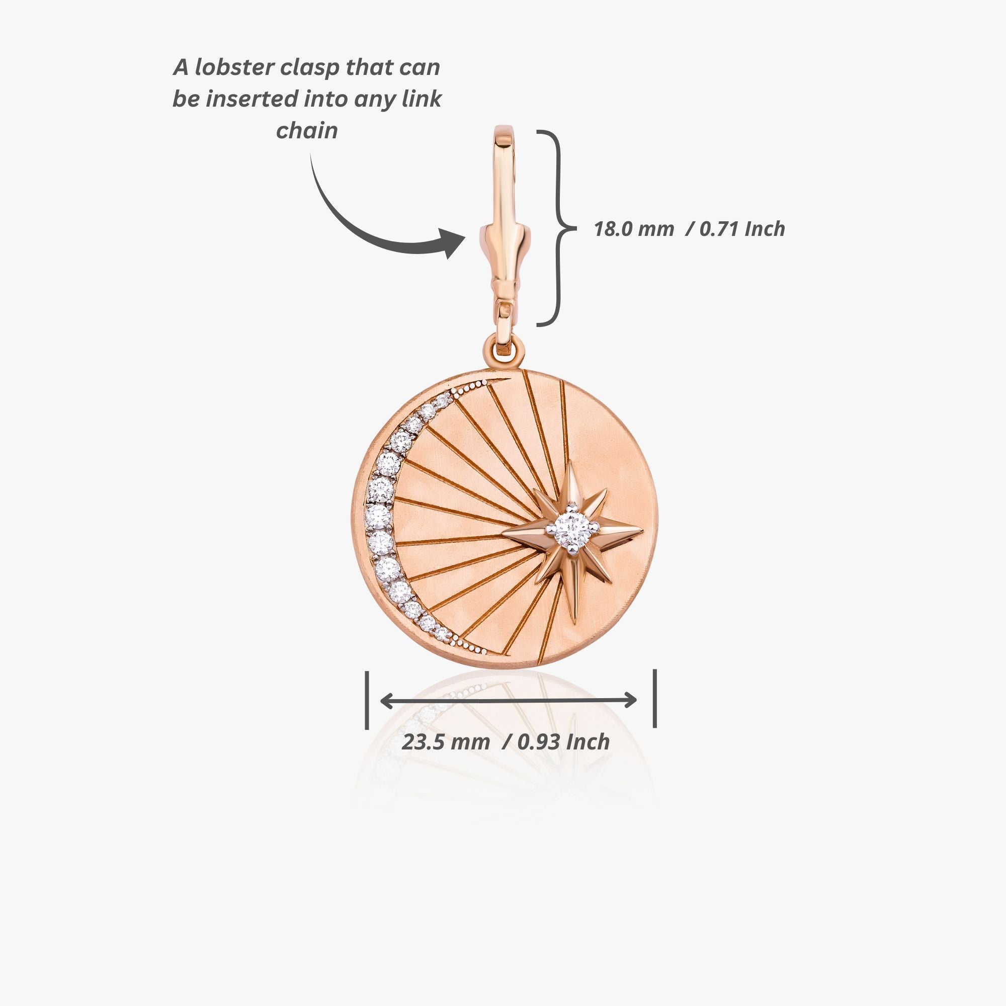 Diamond Crescent Moon and North Star Medallion