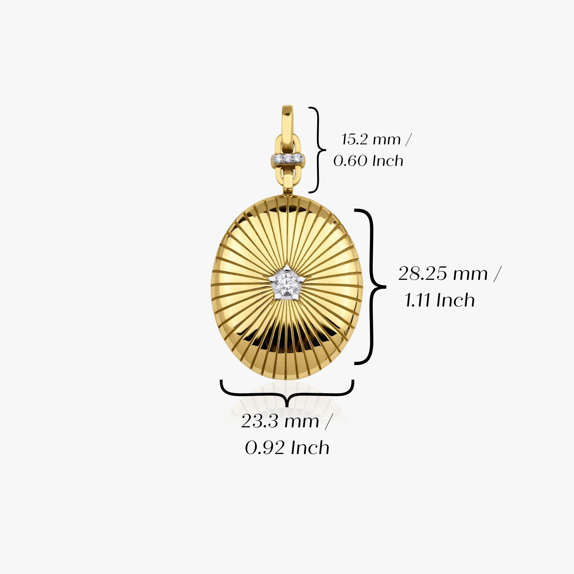 Diamond Star Locket Available in 14K and 18K Gold