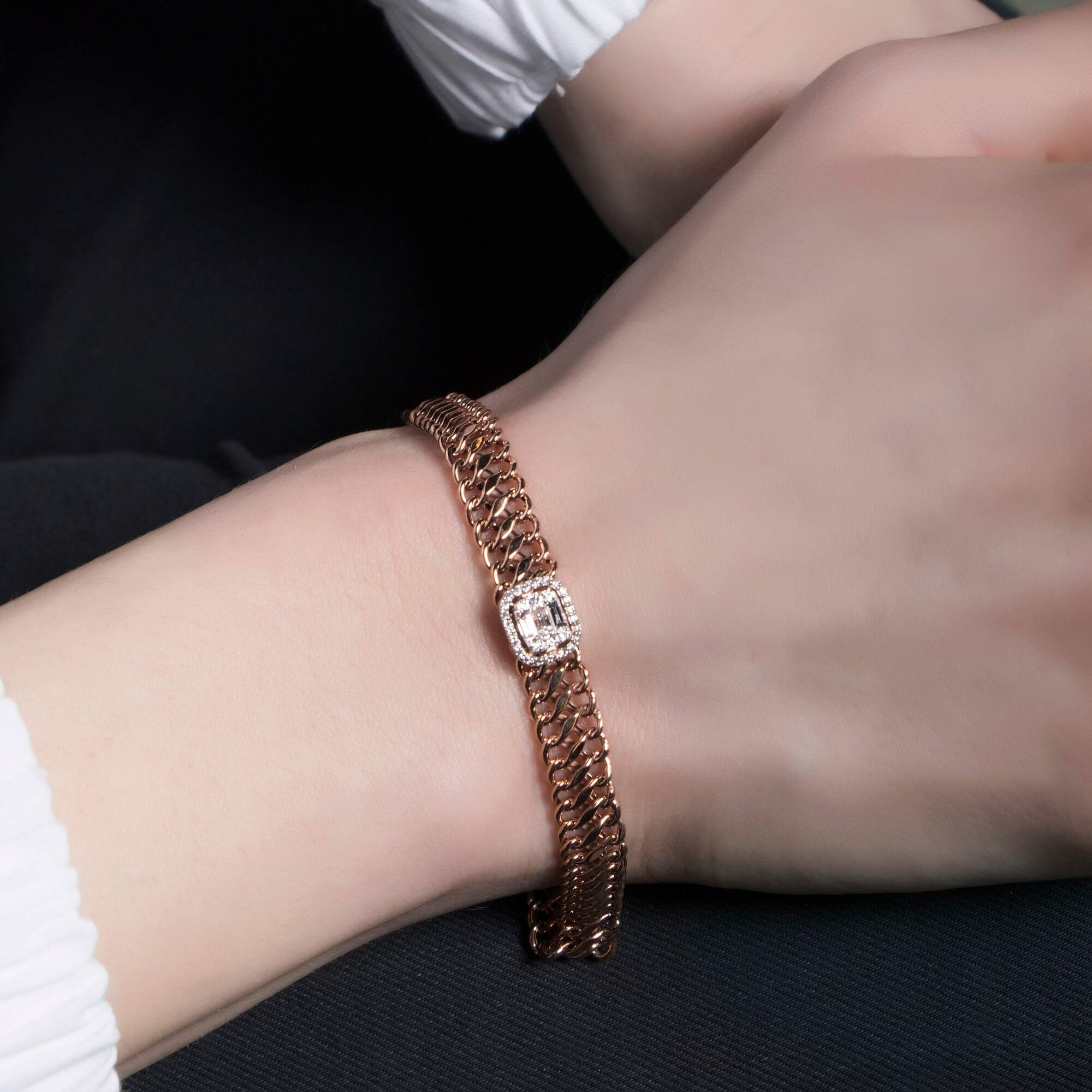 Diamond Chain Bracelet in 14K Gold