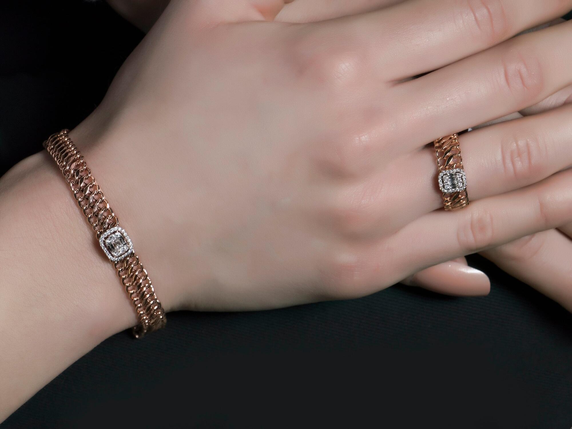 Diamond Chain Bracelet in 14K Gold