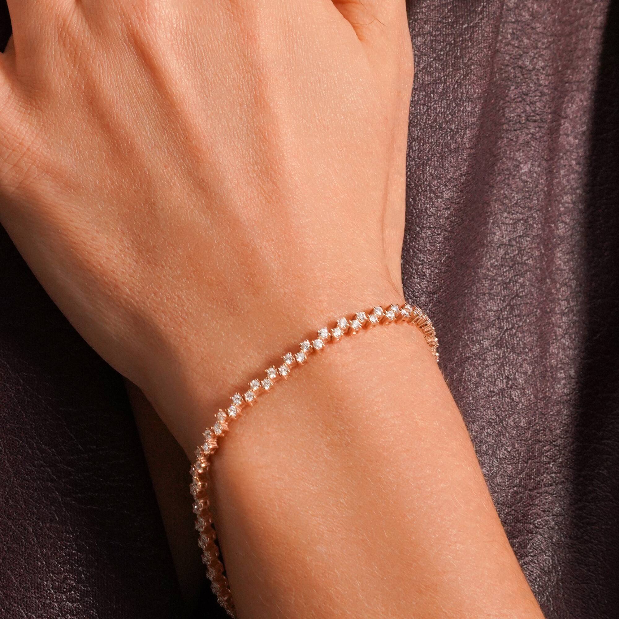 Zigzag Tennis Bracelet