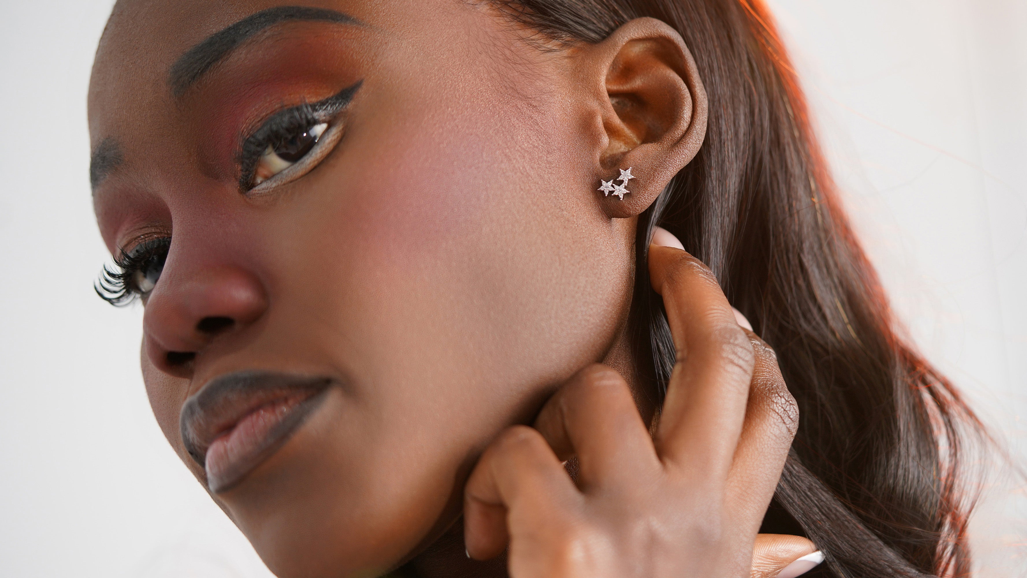 Single Celestial Star Group Stud Available in 14K Gold