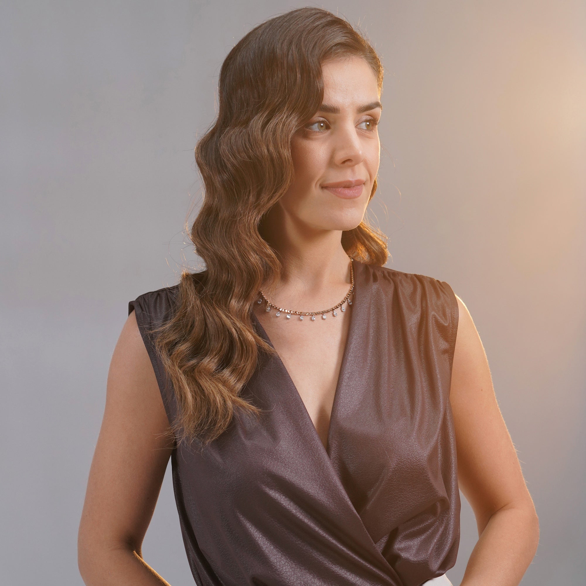 Baguette Large Station Necklace