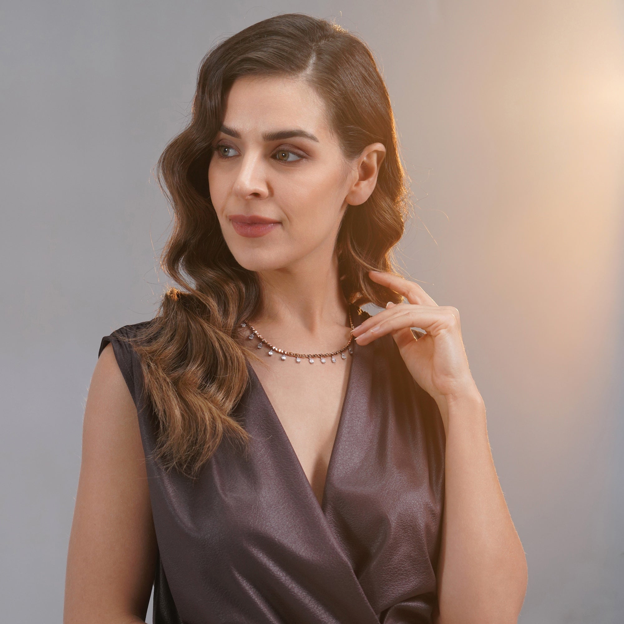 Baguette Large Station Necklace