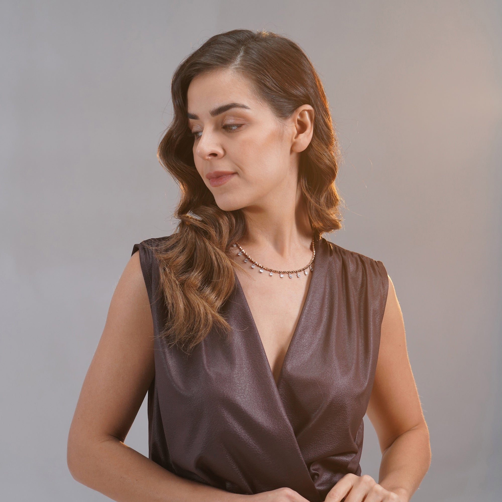 Baguette Large Station Necklace