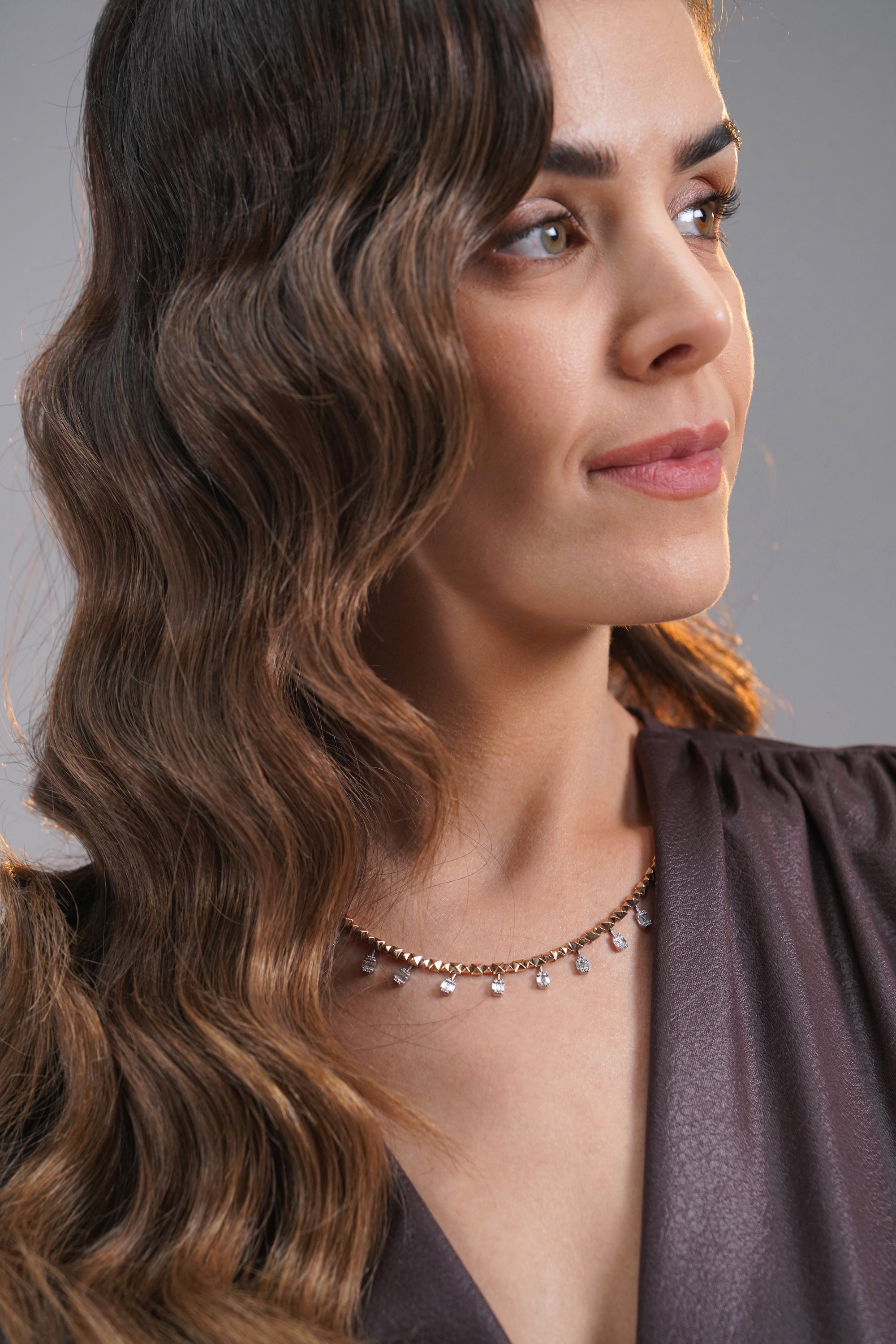 Baguette Large Station Necklace