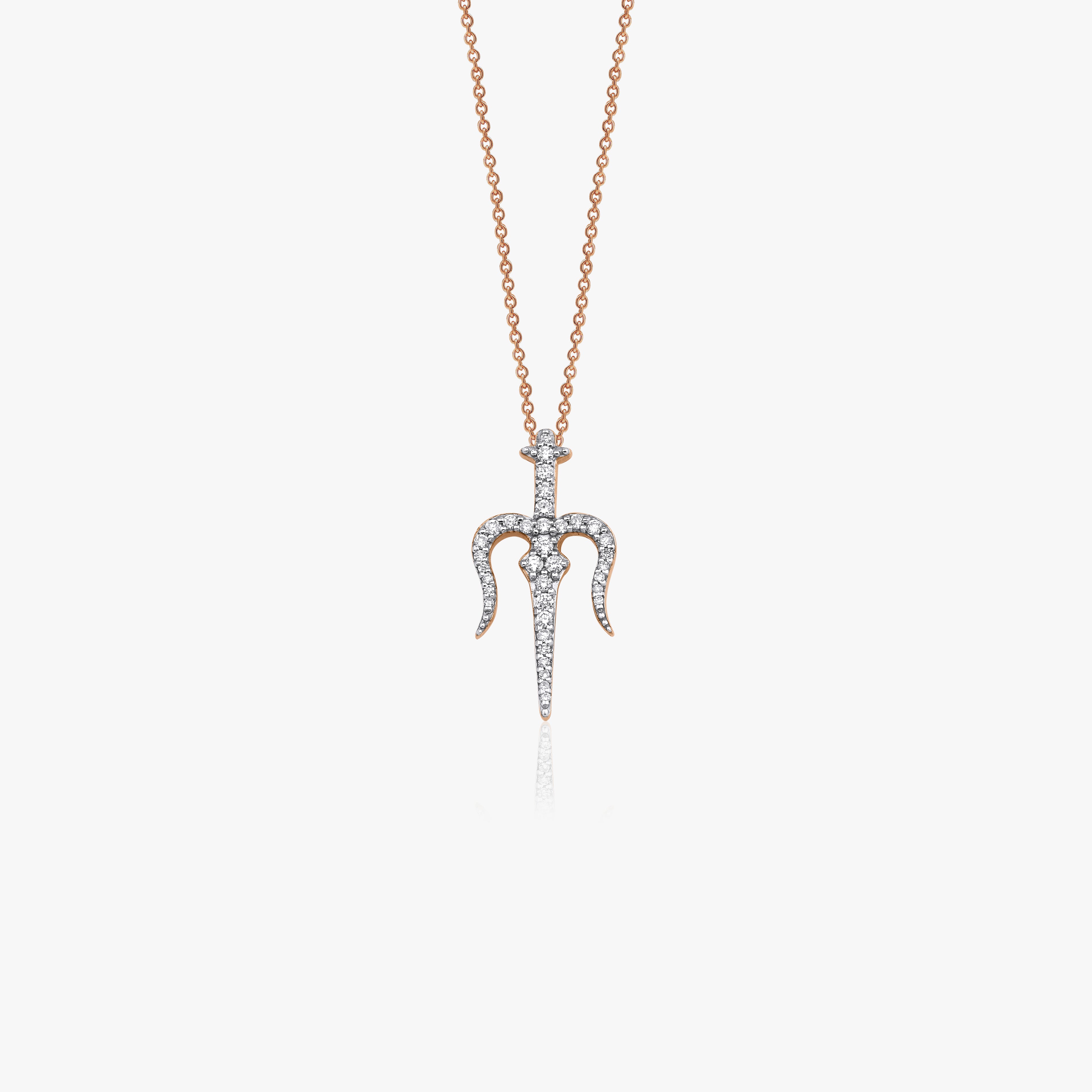 Diamond Trident Necklace