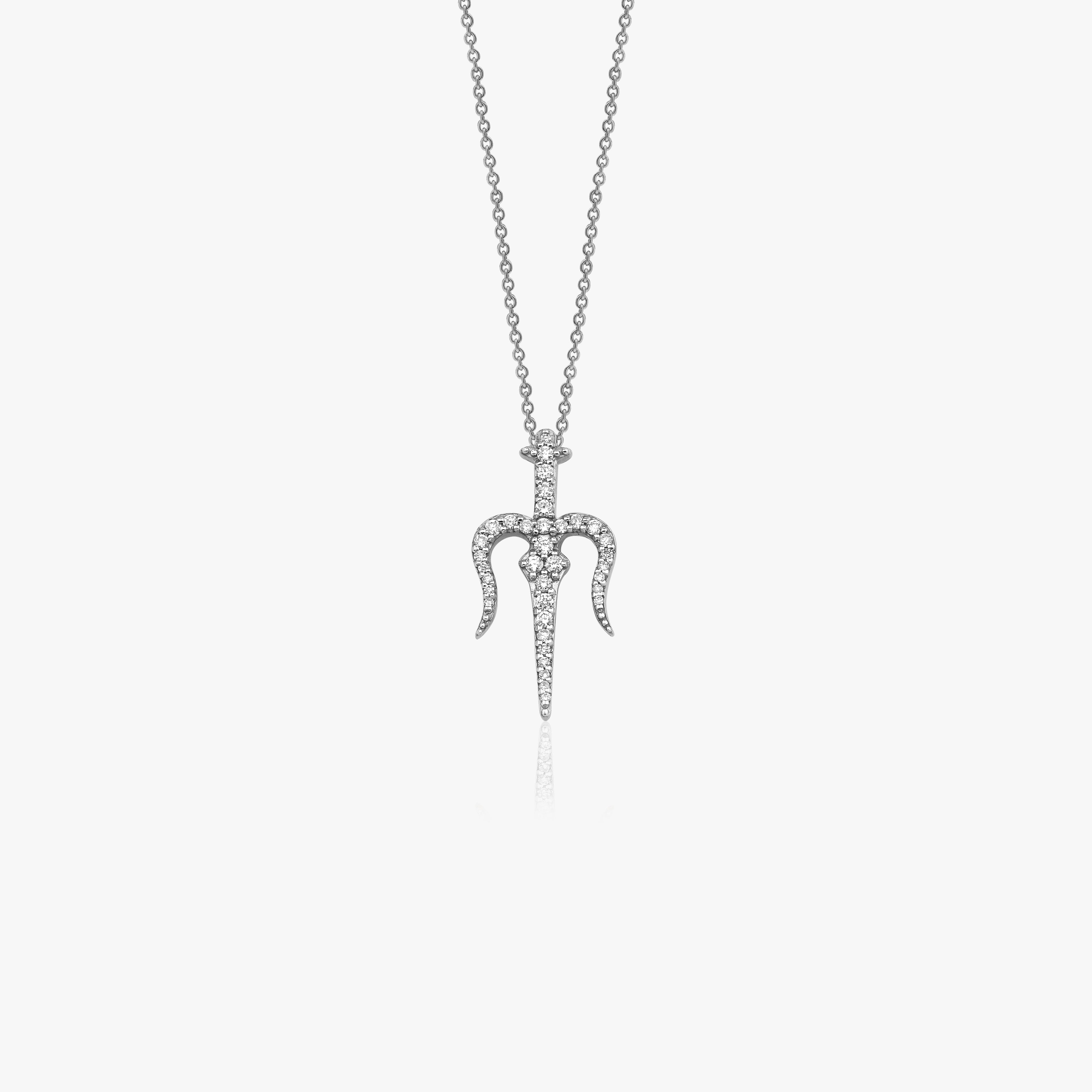 Diamond Trident Necklace