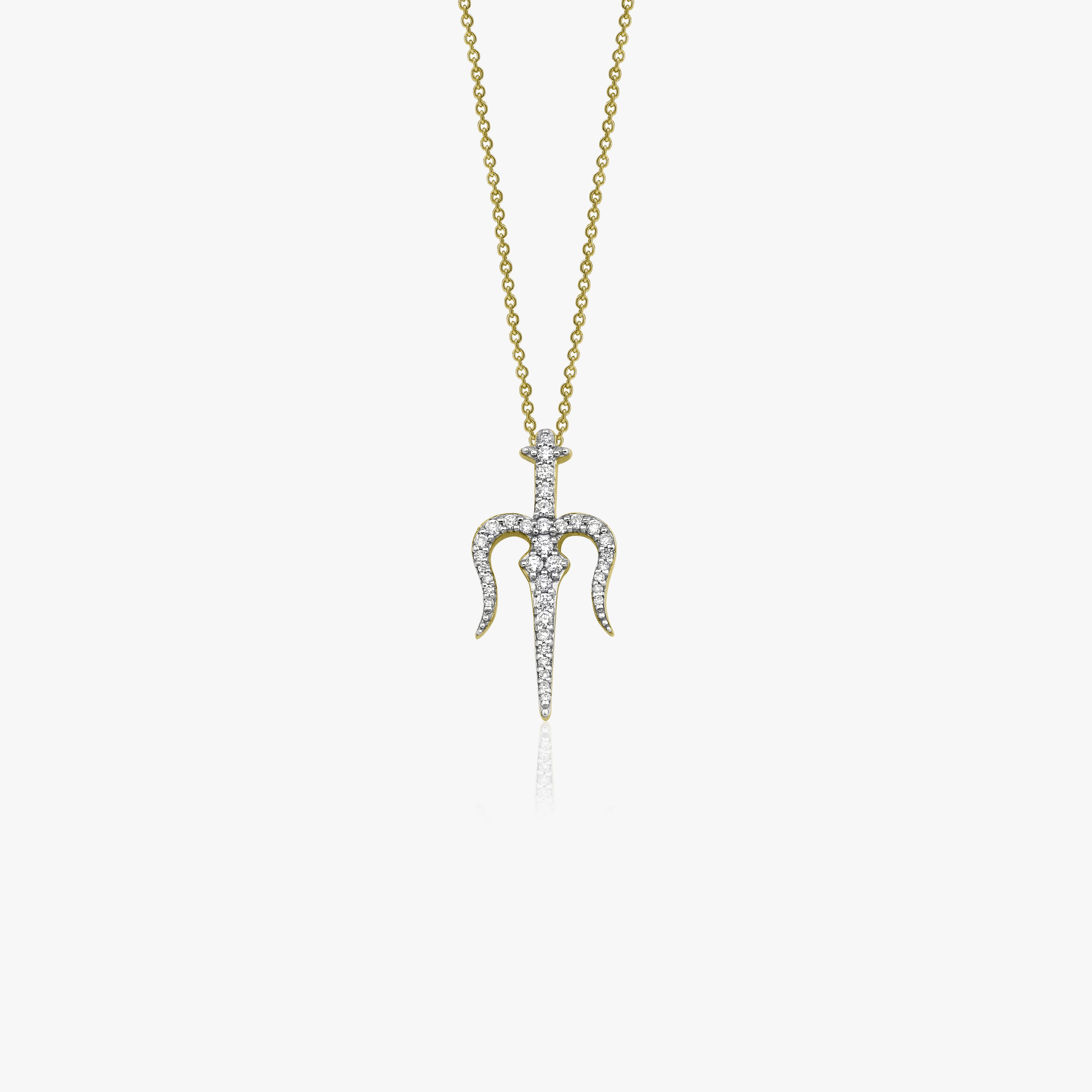 Diamond Trident Necklace