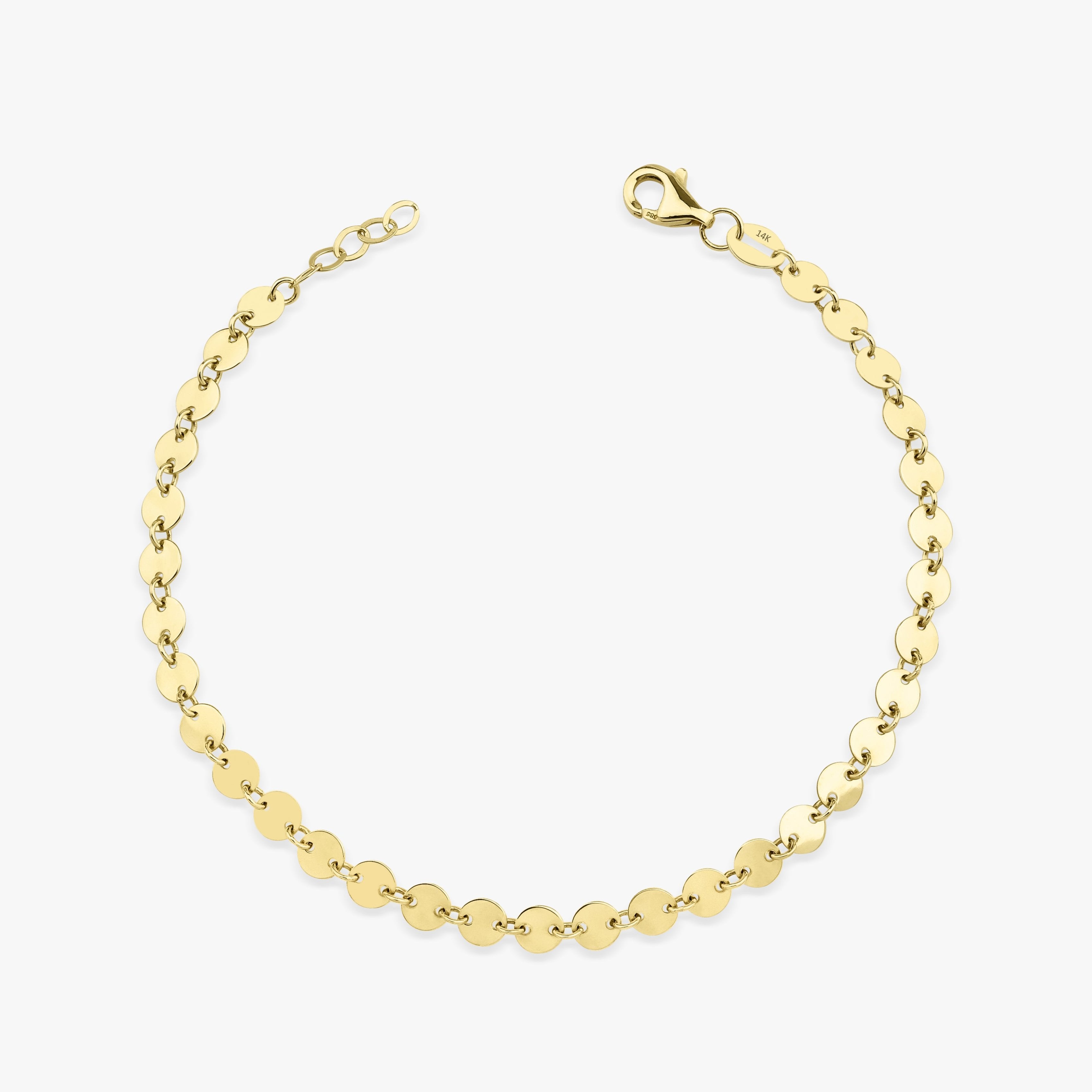 Circle Chain Bracelet in 14K Gold