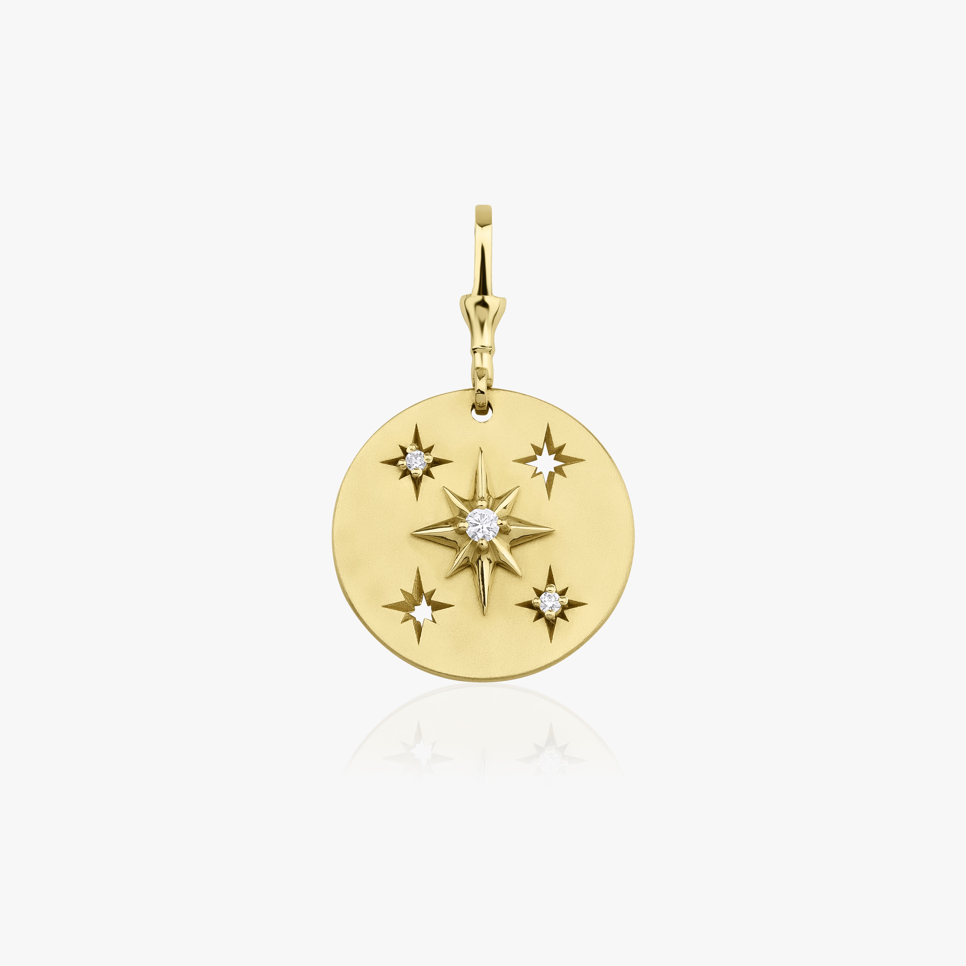 North Star Gold Medallion Pendant