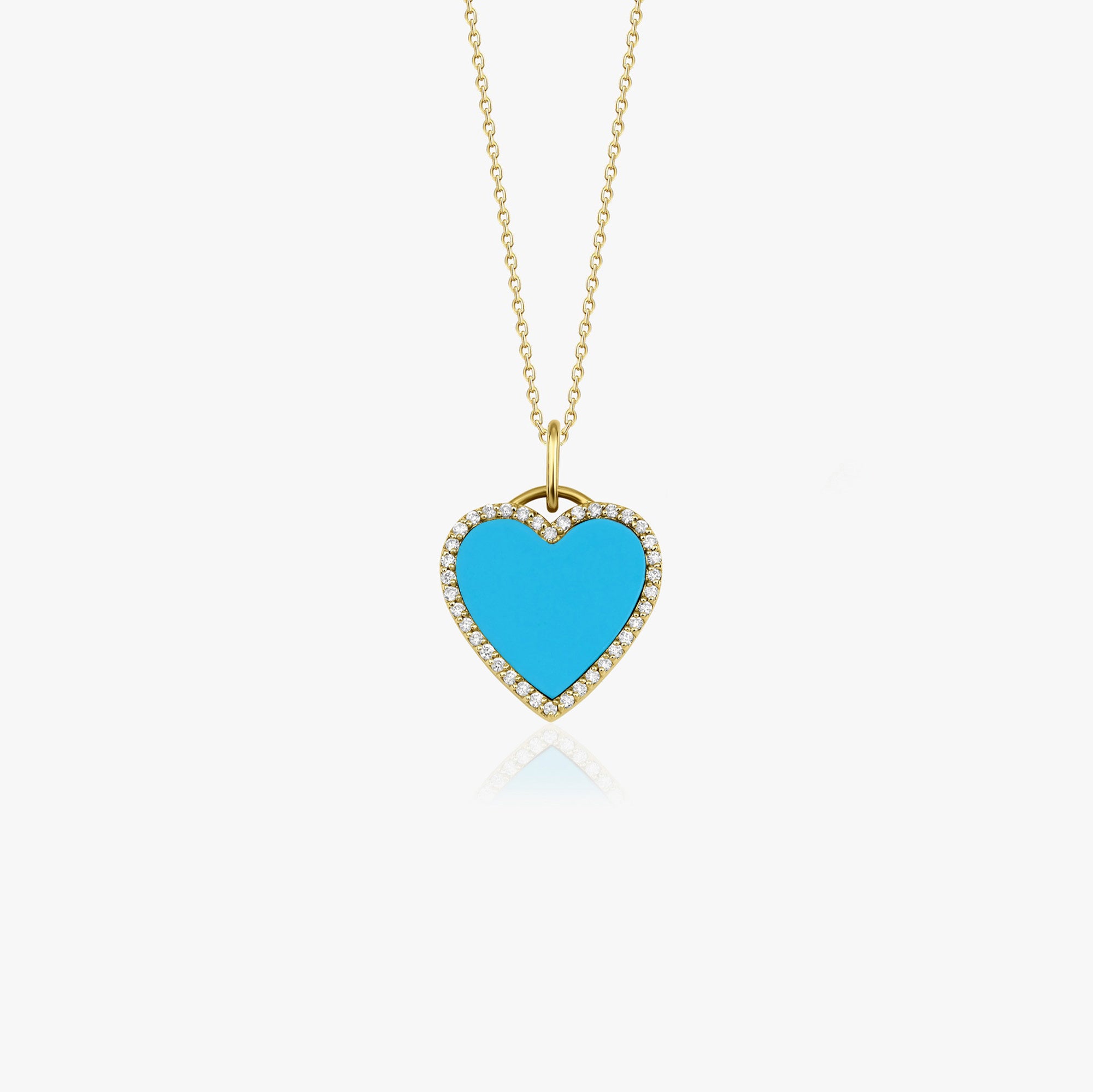 Turquoise Heart Pendant Necklace