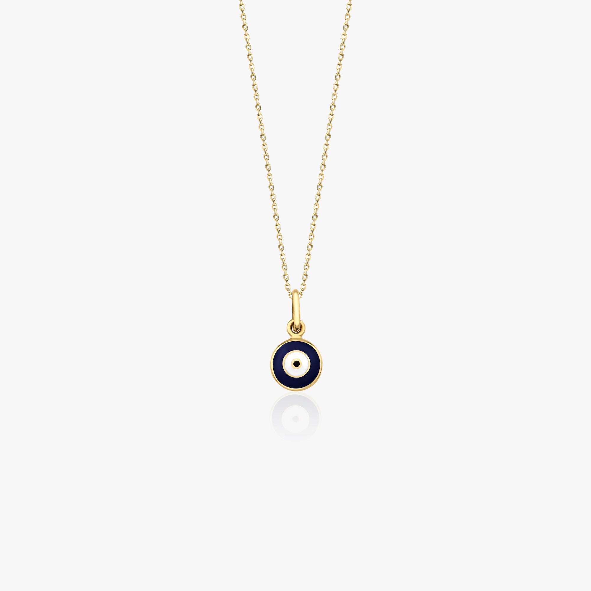 Tiny Navy Blue Evil Eye Necklace
