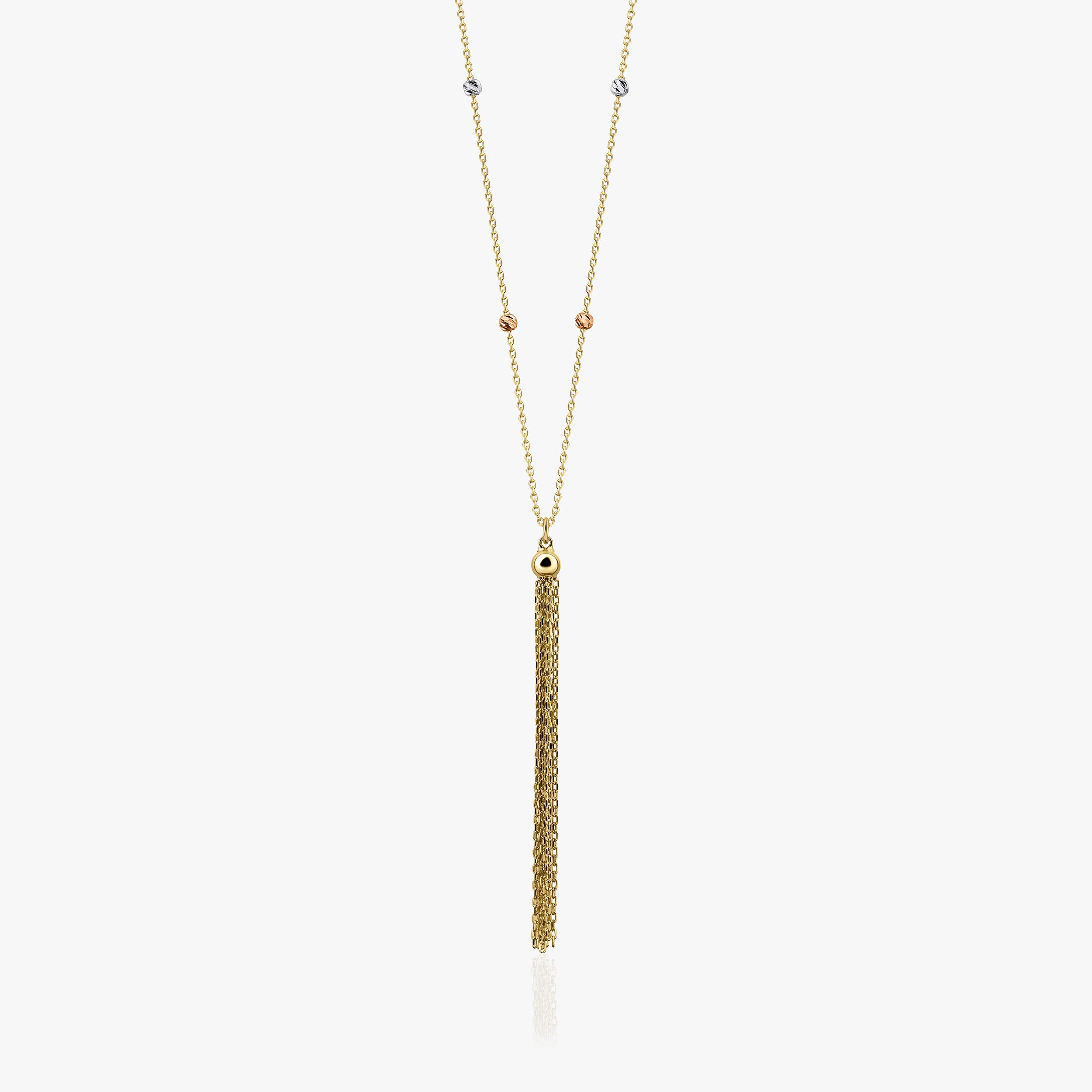 Chain Tassel Necklace in 14K Gold